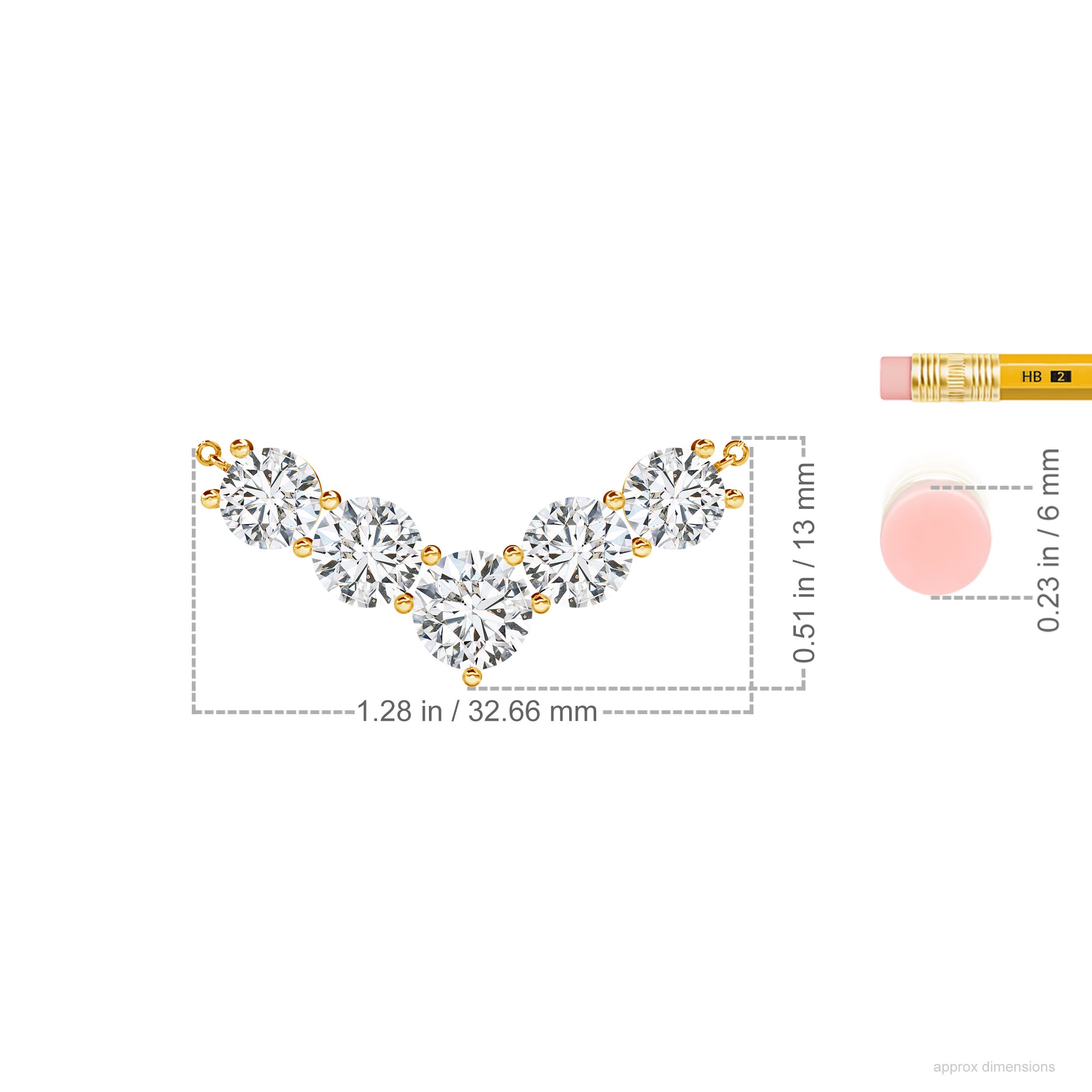 H, SI2 / 3.89 CT / 14 KT Yellow Gold