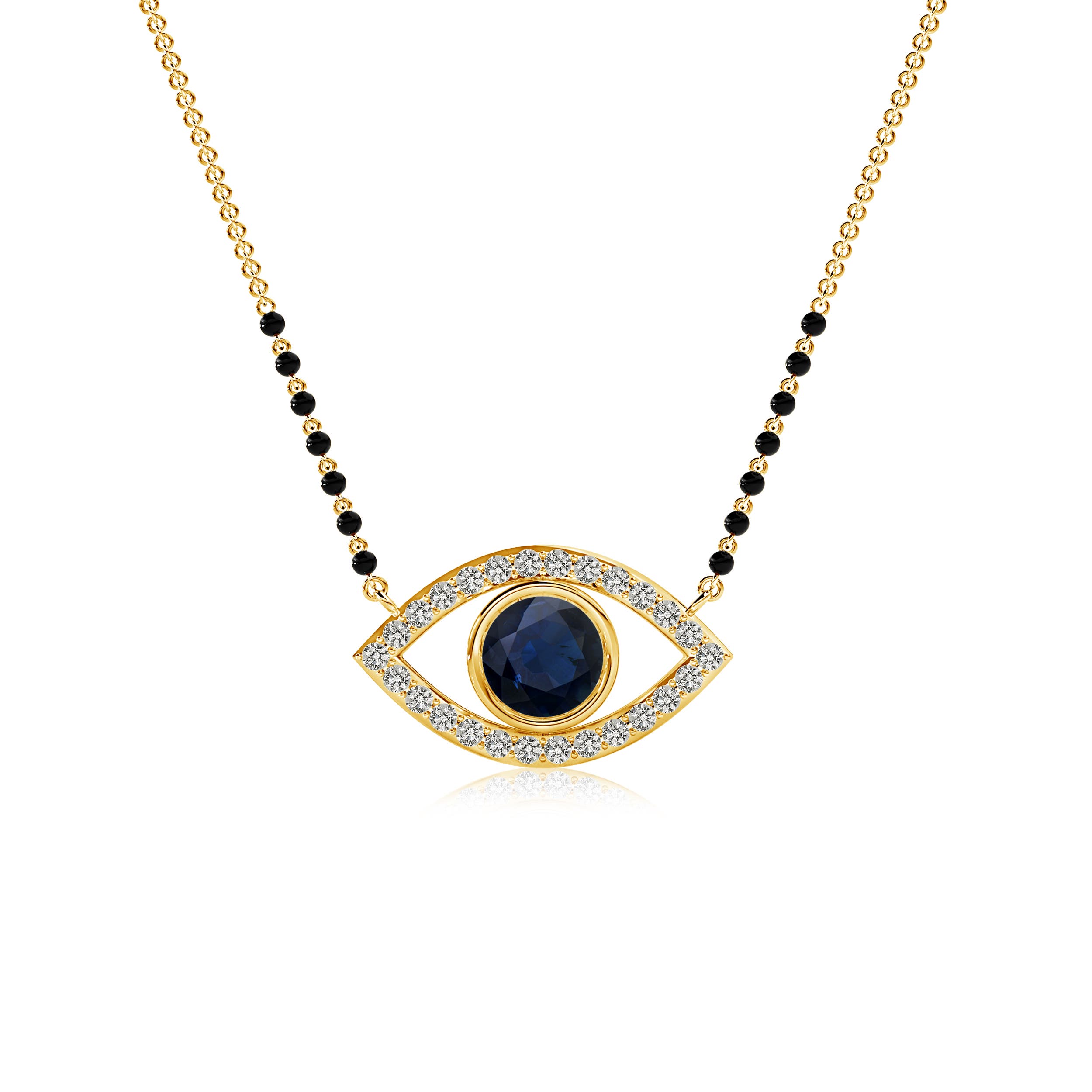 A - Blue Sapphire / 0.96 CT / 14 KT Yellow Gold