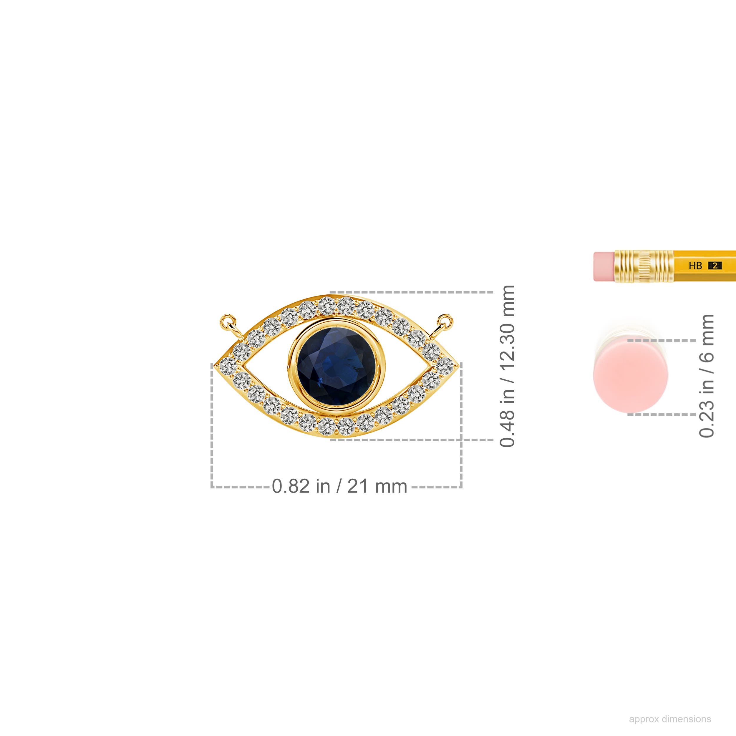 A - Blue Sapphire / 0.96 CT / 14 KT Yellow Gold