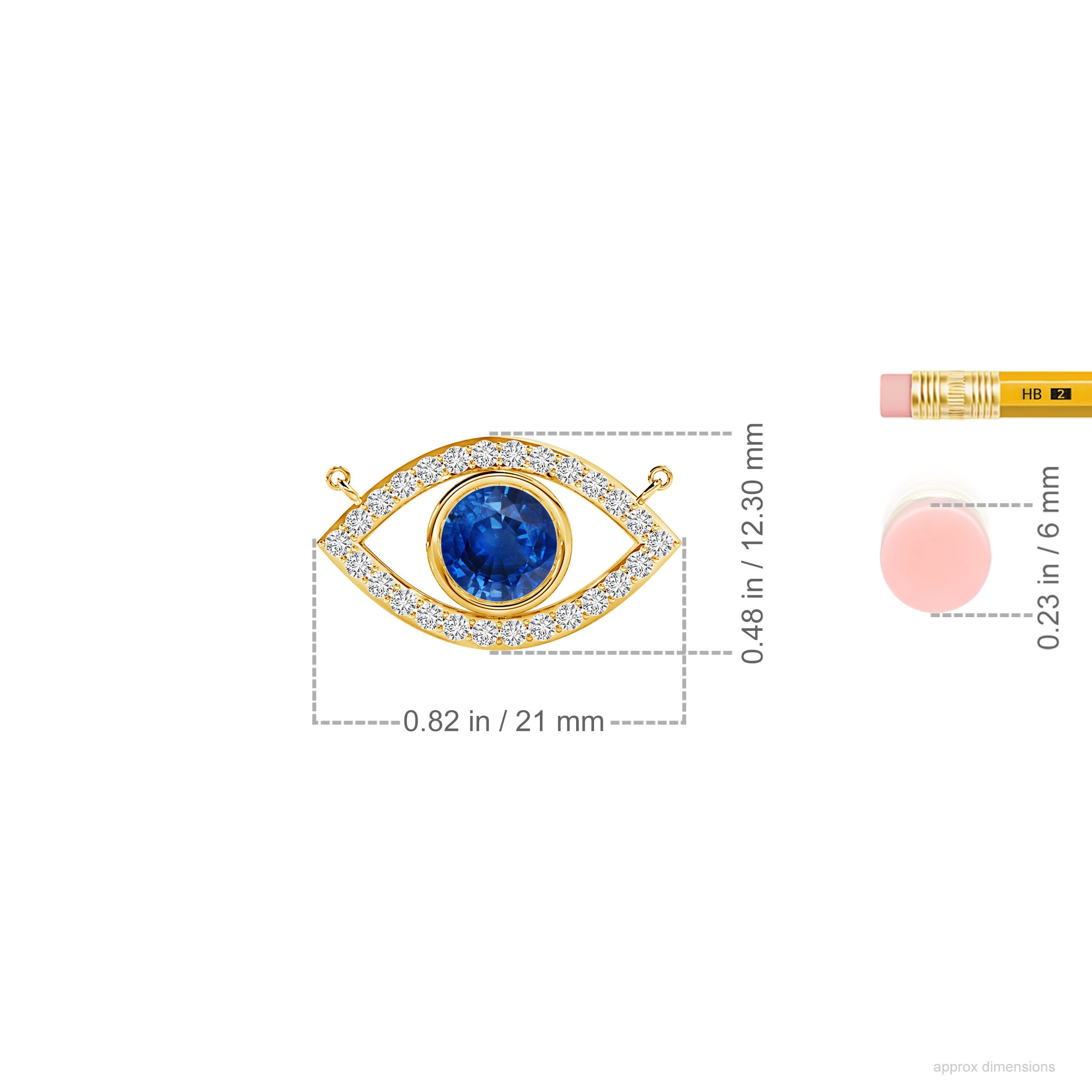 AAA - Blue Sapphire / 0.96 CT / 14 KT Yellow Gold