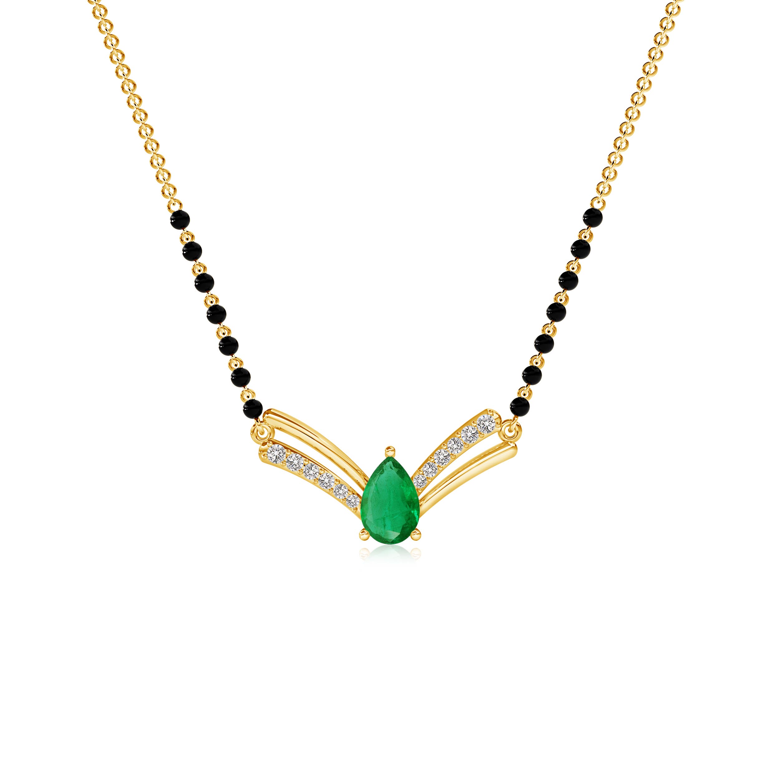 AA - Emerald / 0.43 CT / 14 KT Yellow Gold