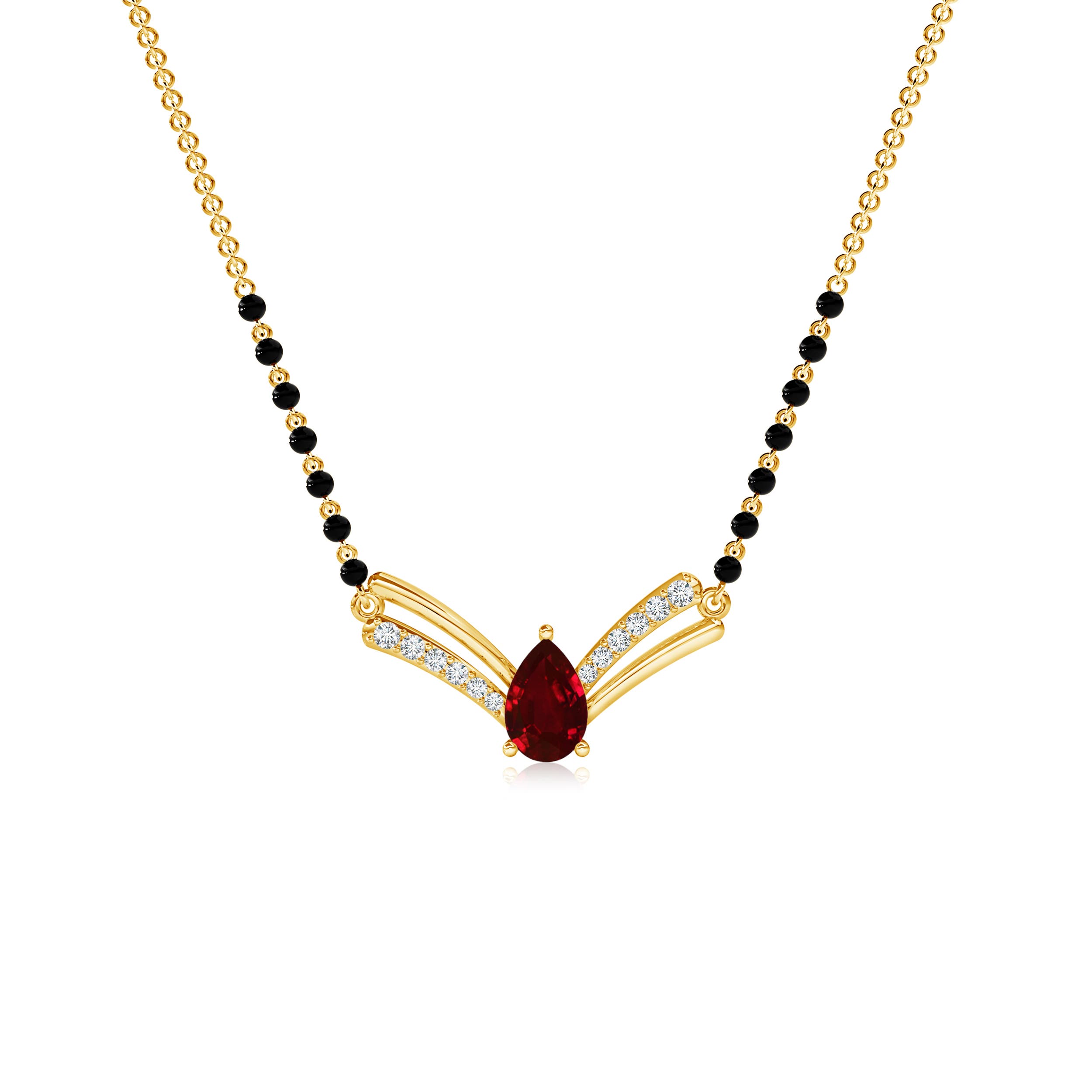 AAAA - Ruby / 0.48 CT / 14 KT Yellow Gold