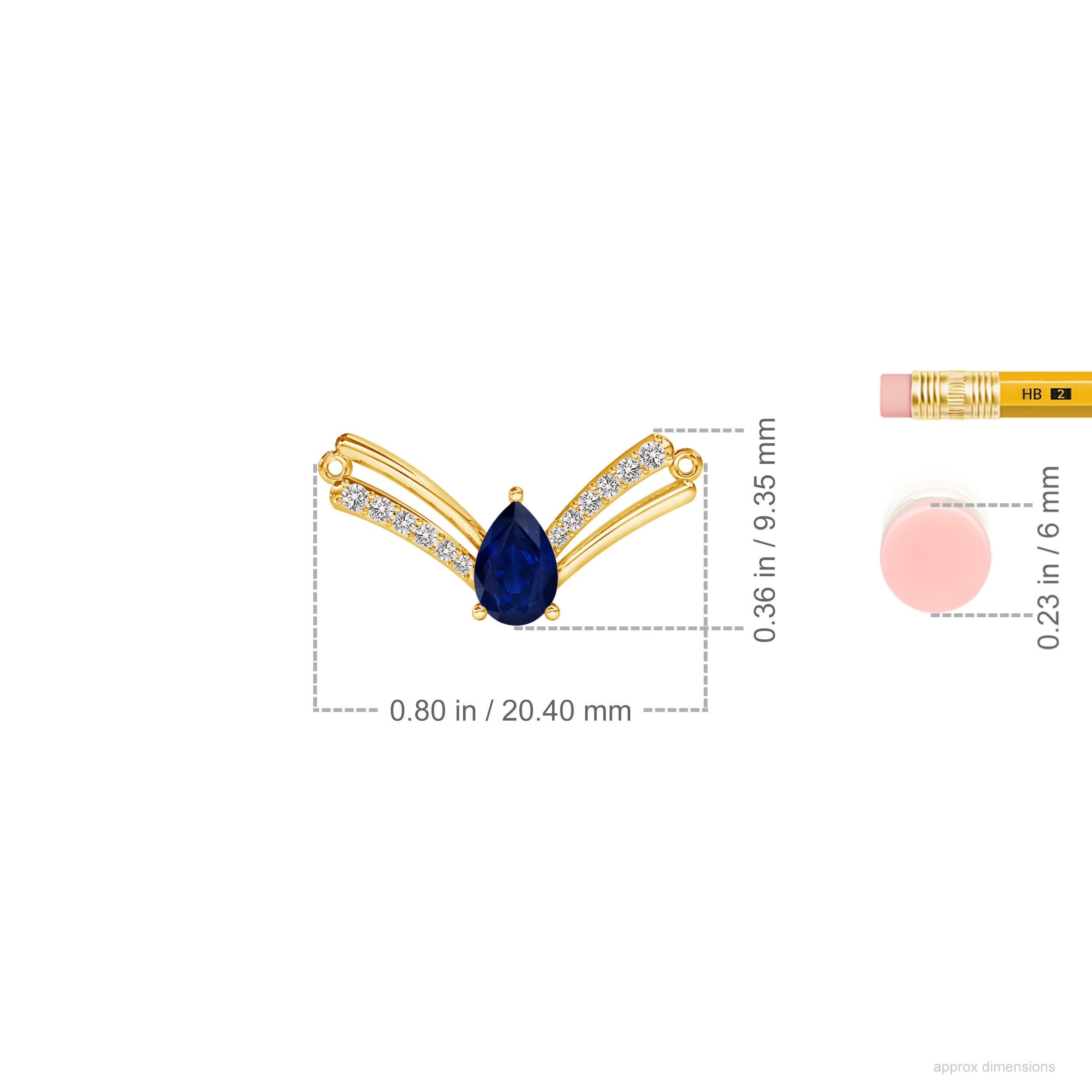 AA - Blue Sapphire / 0.48 CT / 14 KT Yellow Gold