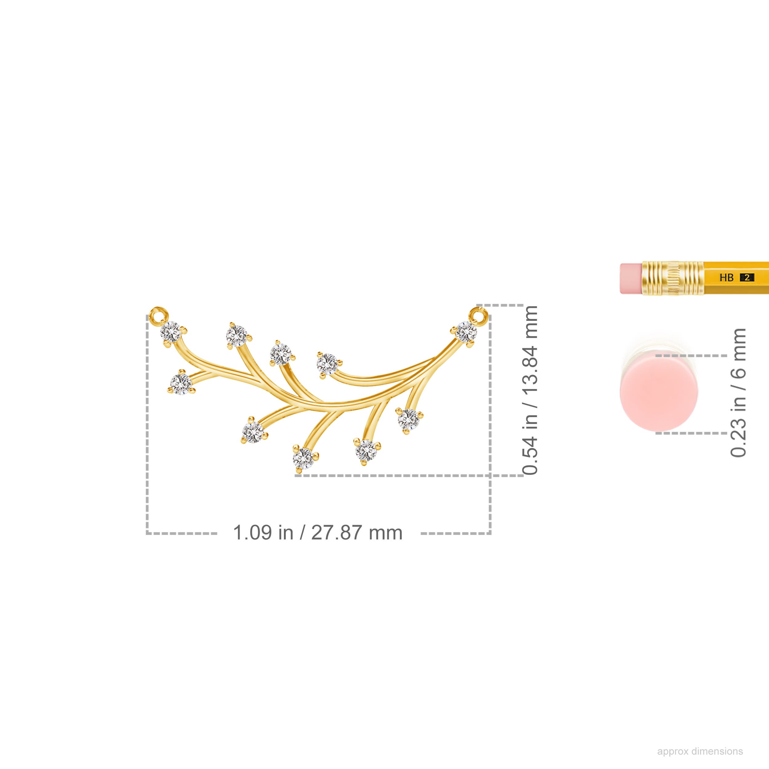 I-J, I1-I2 / 0.14 CT / 14 KT Yellow Gold