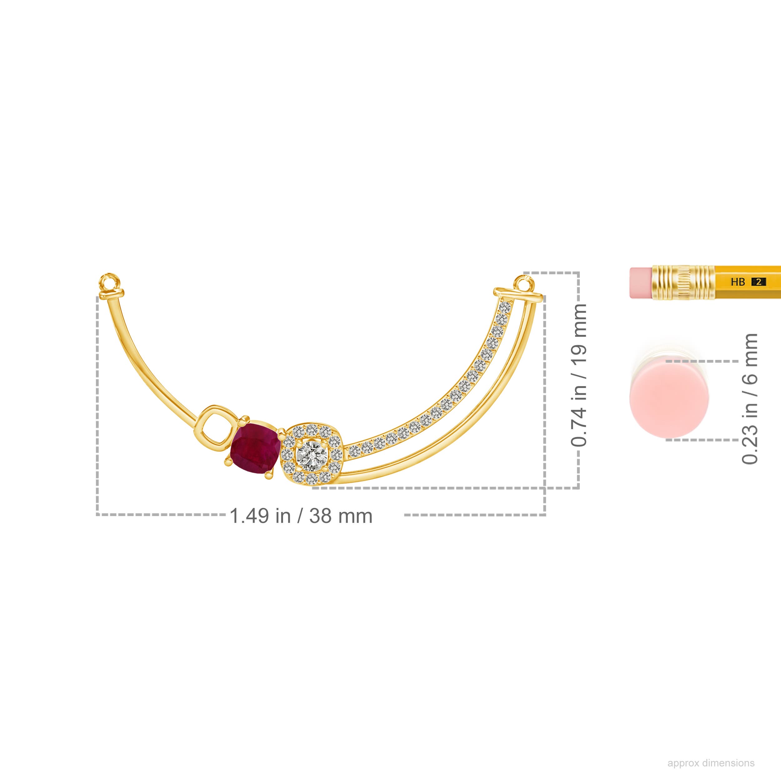 A - Ruby / 3.72 CT / 14 KT Yellow Gold