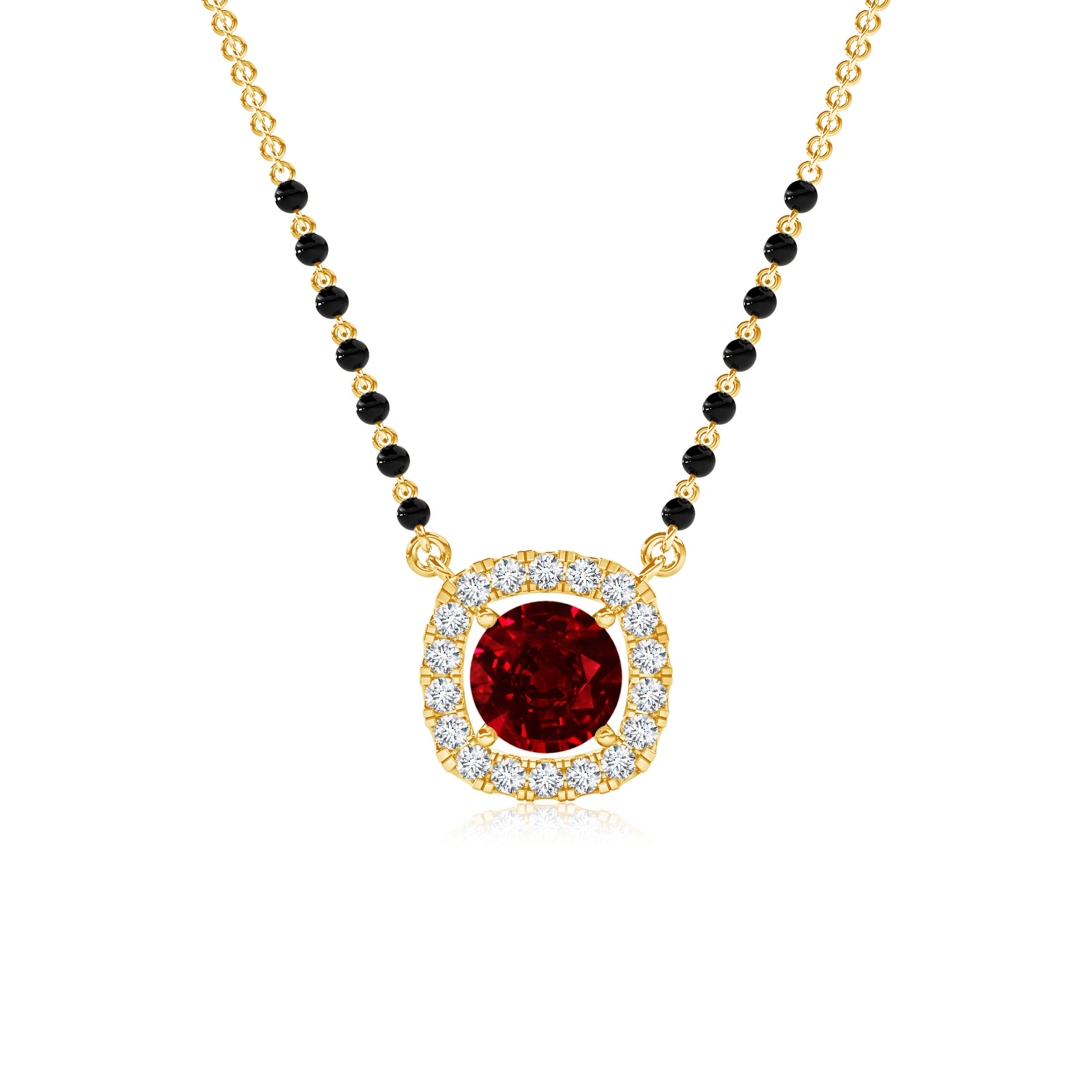 AAAA - Ruby / 1.22 CT / 14 KT Yellow Gold