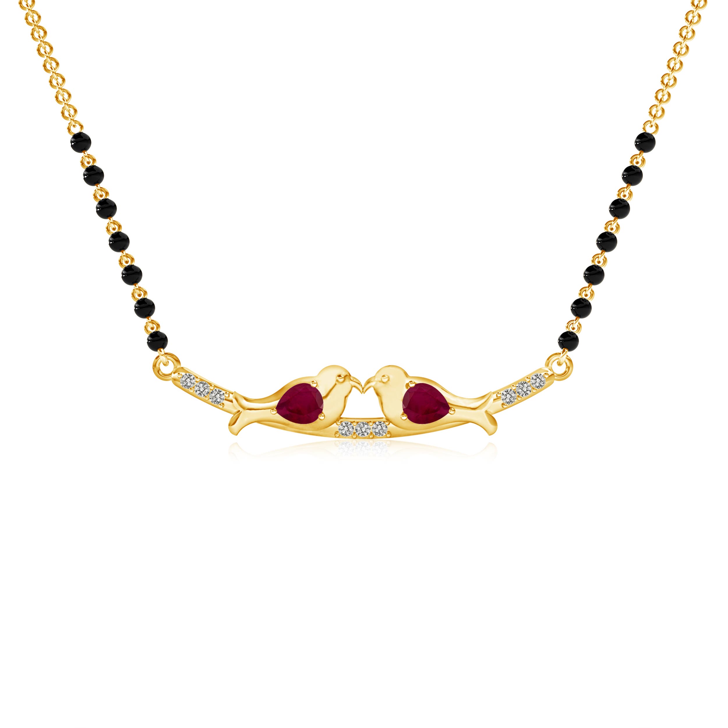 A - Ruby / 0.39 CT / 14 KT Yellow Gold