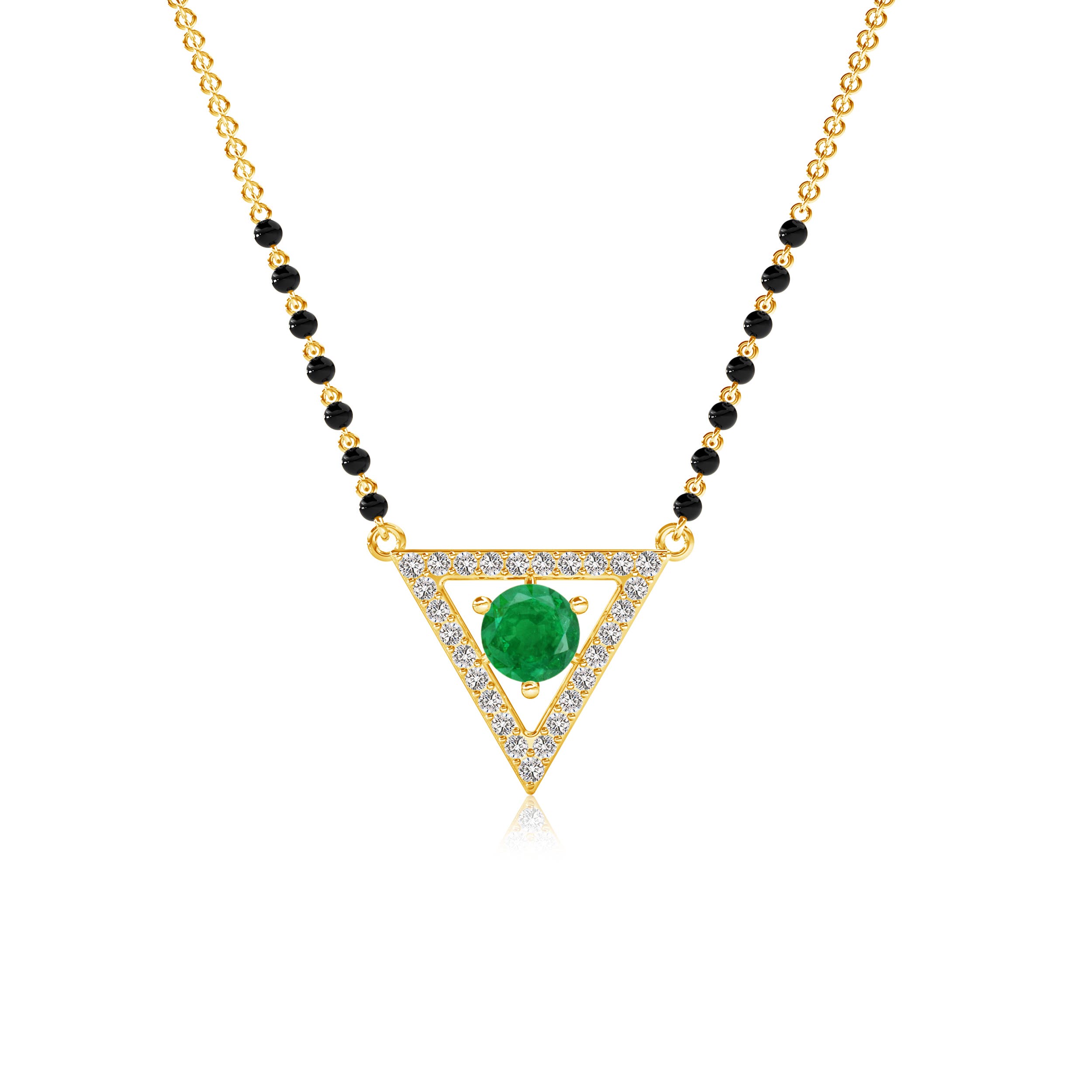 AA -  Emerald / 0.52 CT / 14 KT Yellow Gold