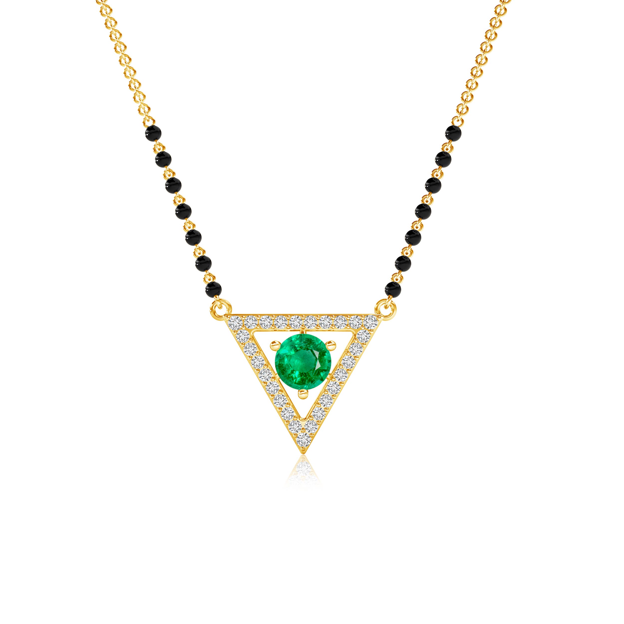 AAA - Emerald / 0.52 CT / 14 KT Yellow Gold