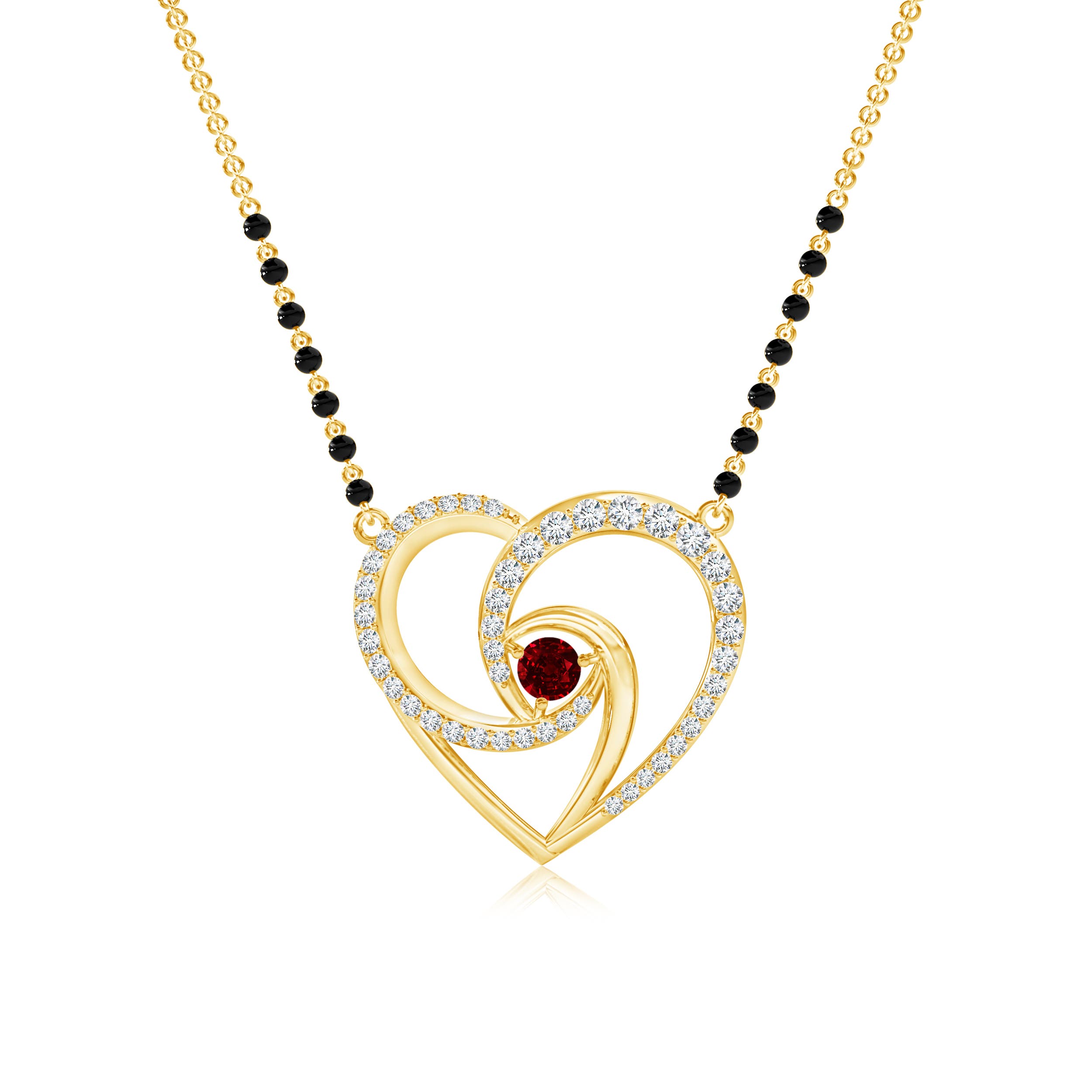 AAAA - Ruby / 0.51 CT / 14 KT Yellow Gold