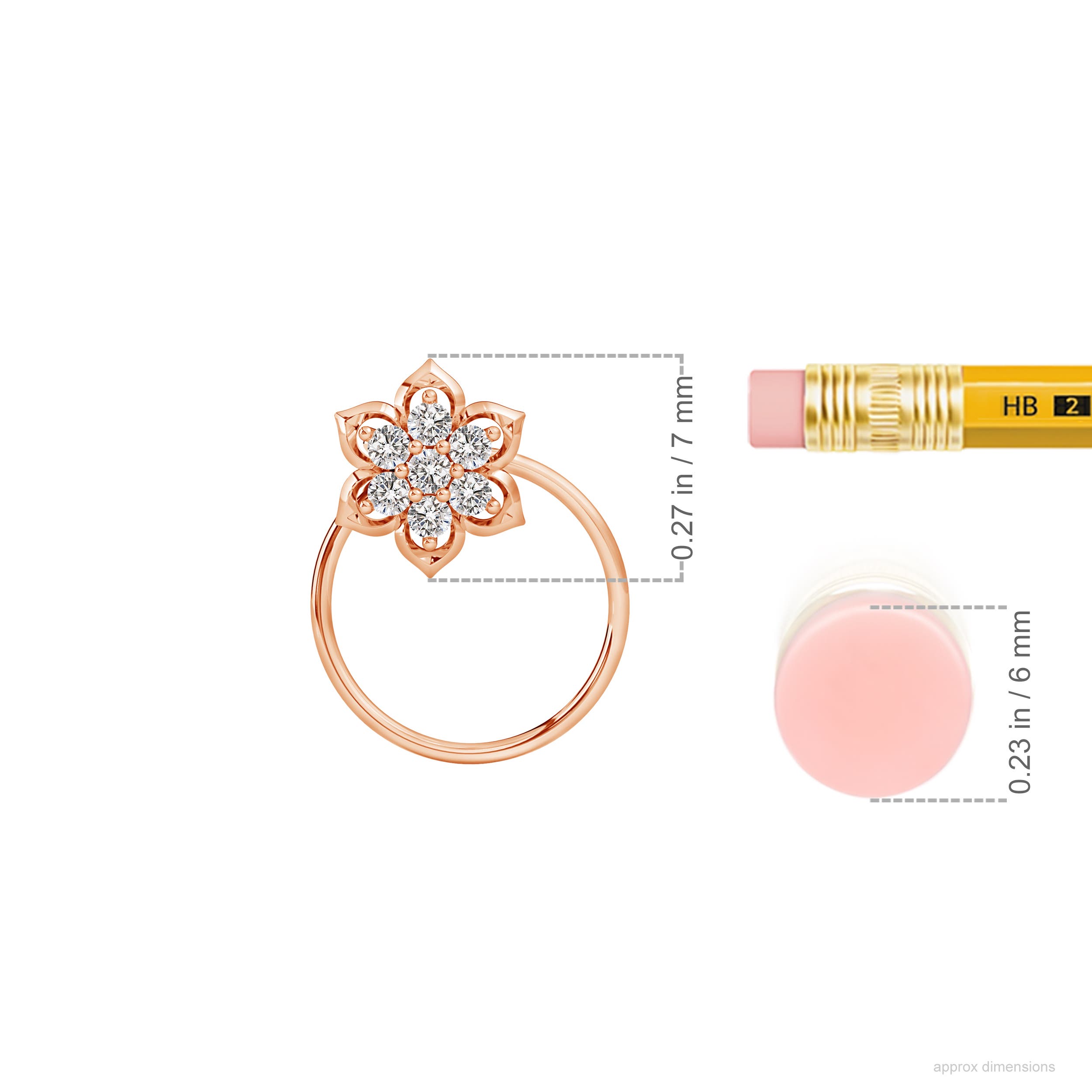 I-J, I1-I2 / 0.07 CT / 14 KT Rose Gold