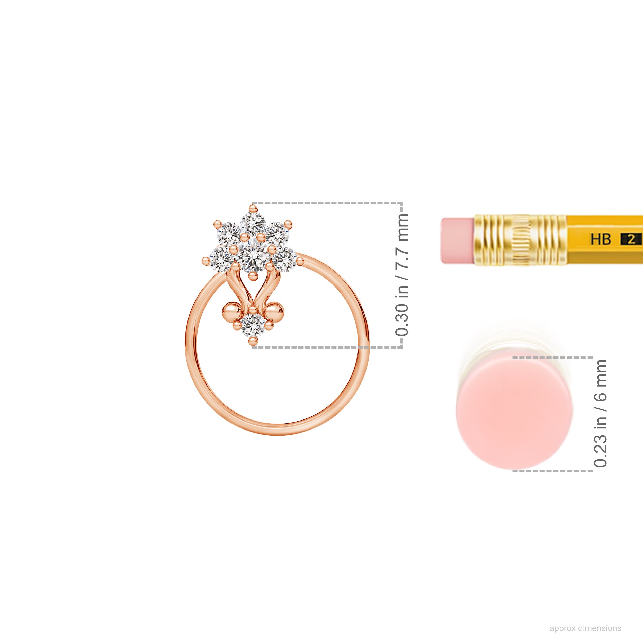 I-J, I1-I2 / 0.09 CT / 14 KT Rose Gold