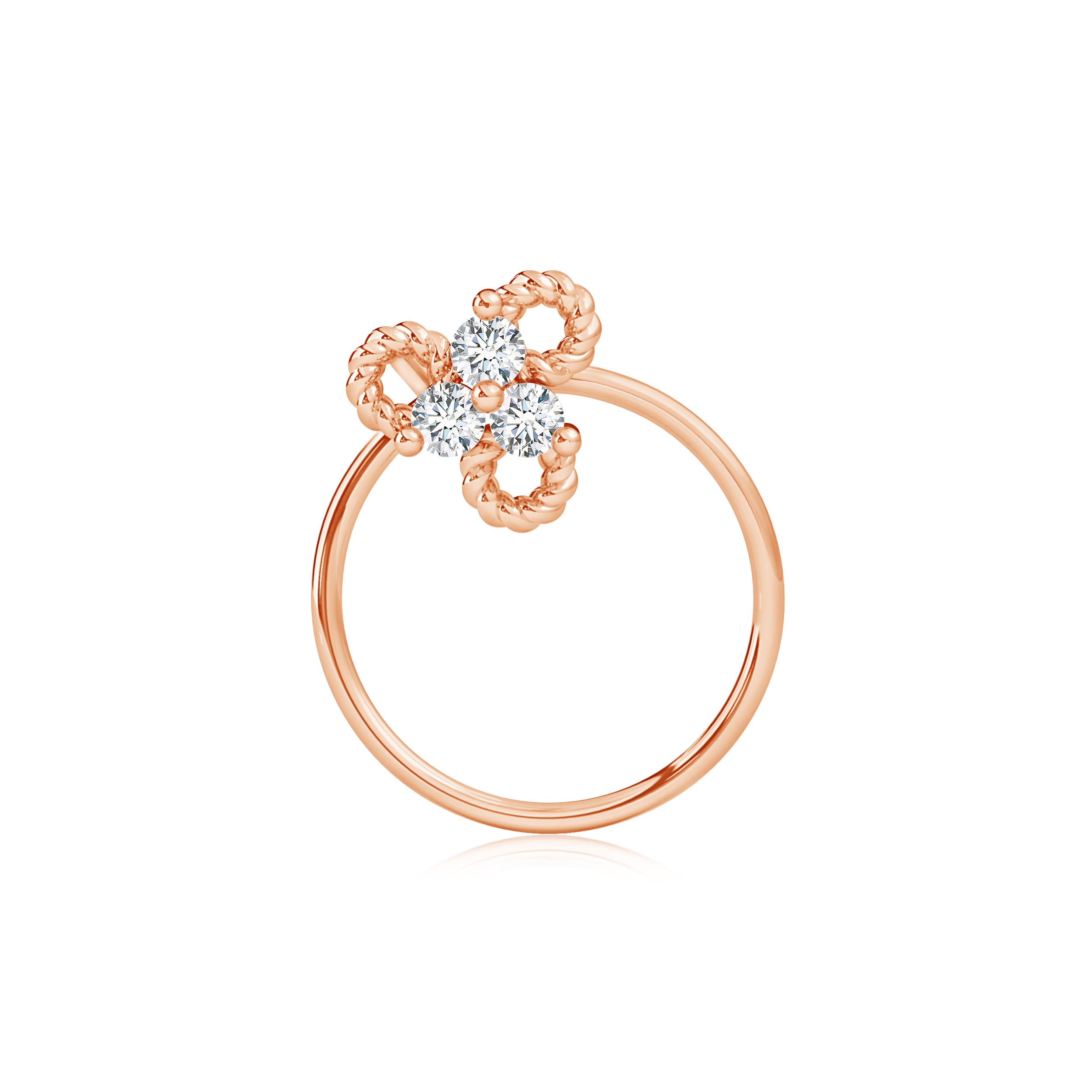 G, VS2 / 0.04 CT / 14 KT Rose Gold