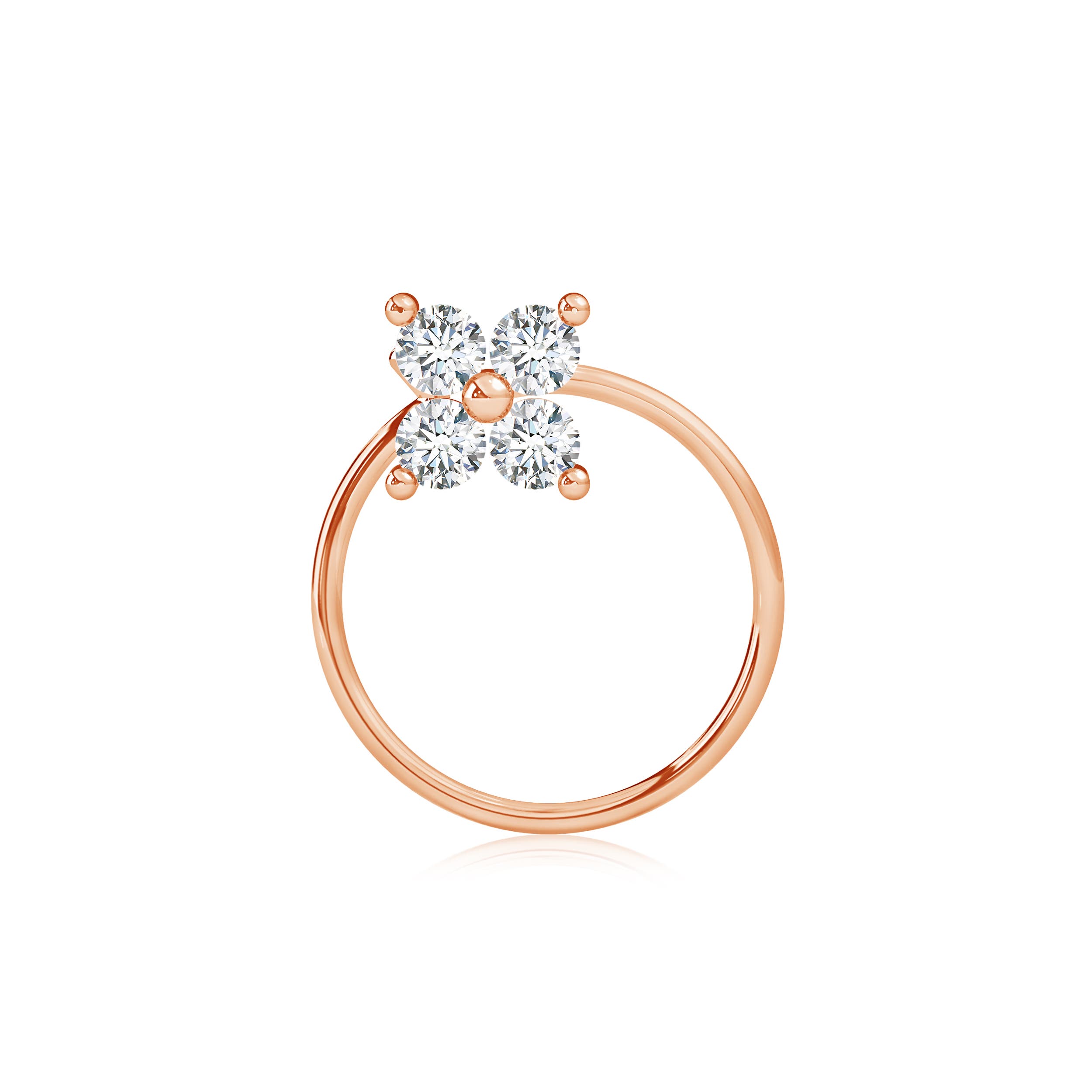 G, VS2 / 0.1 CT / 14 KT Rose Gold