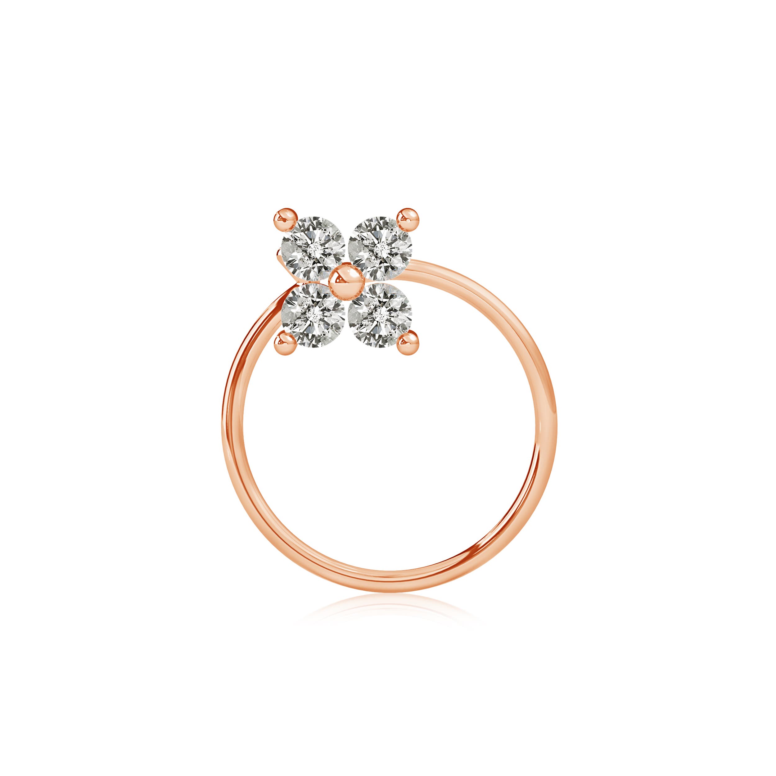 K, I3 / 0.1 CT / 14 KT Rose Gold