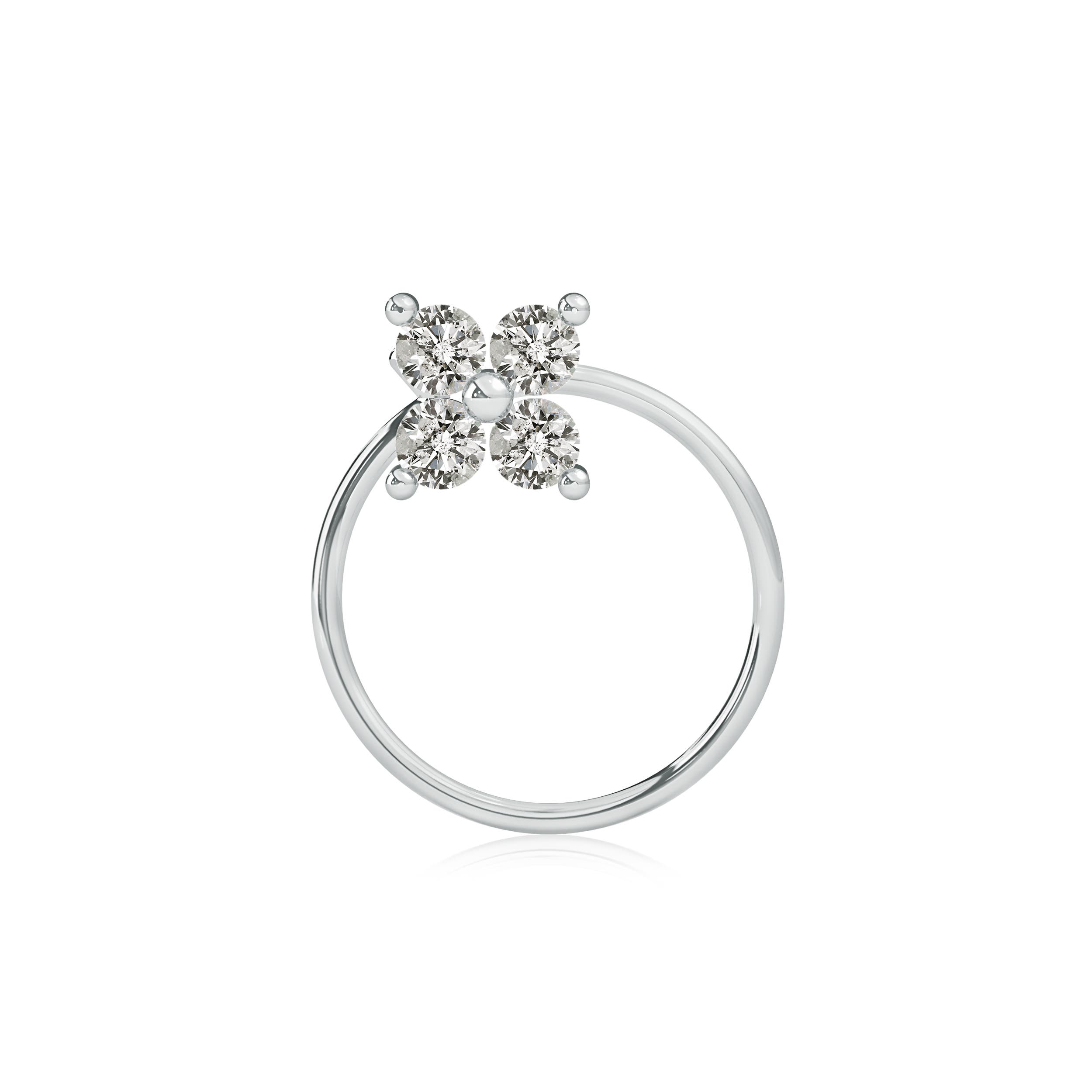 K, I3 / 0.1 CT / 14 KT White Gold