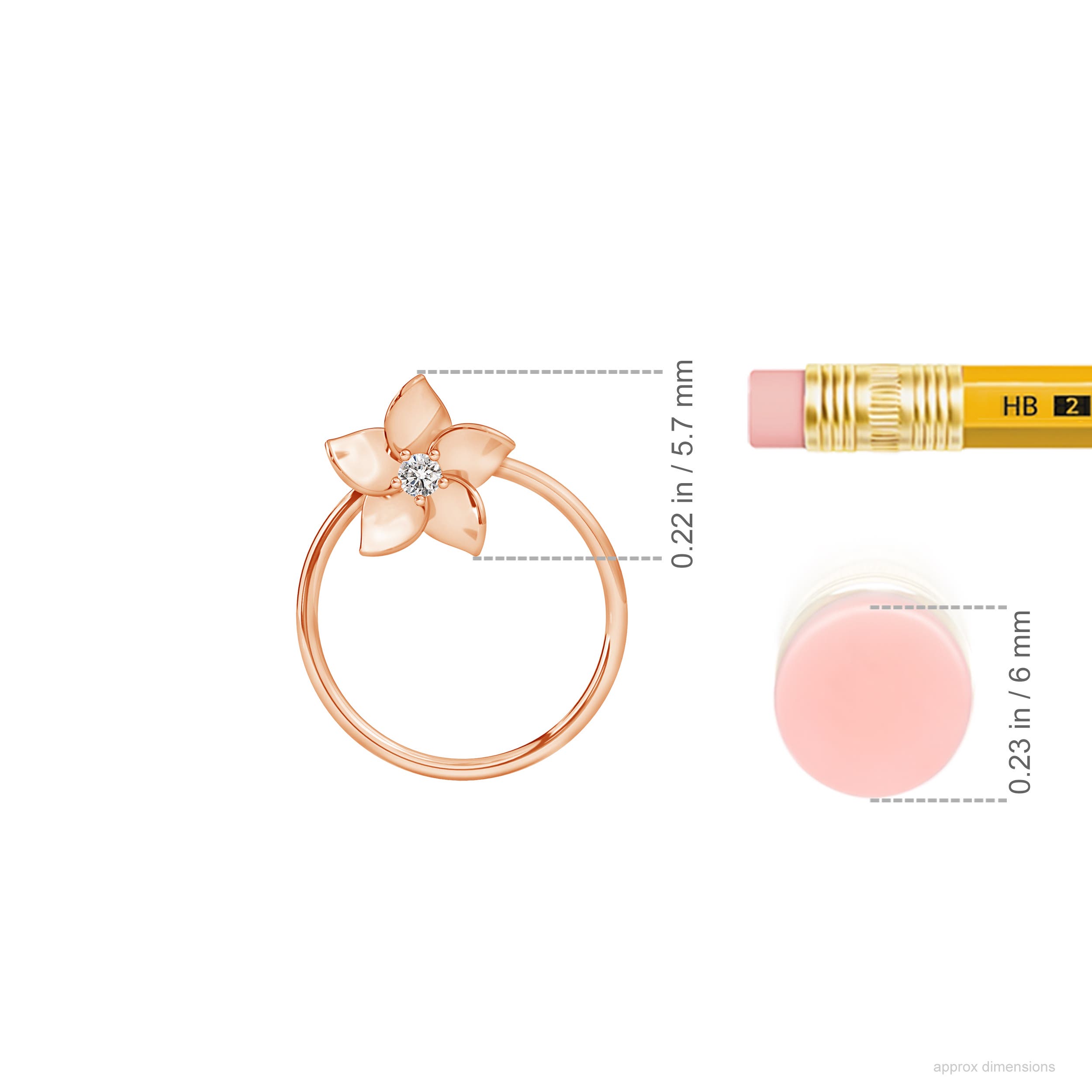 I-J, I1-I2 / 0.01 CT / 14 KT Rose Gold