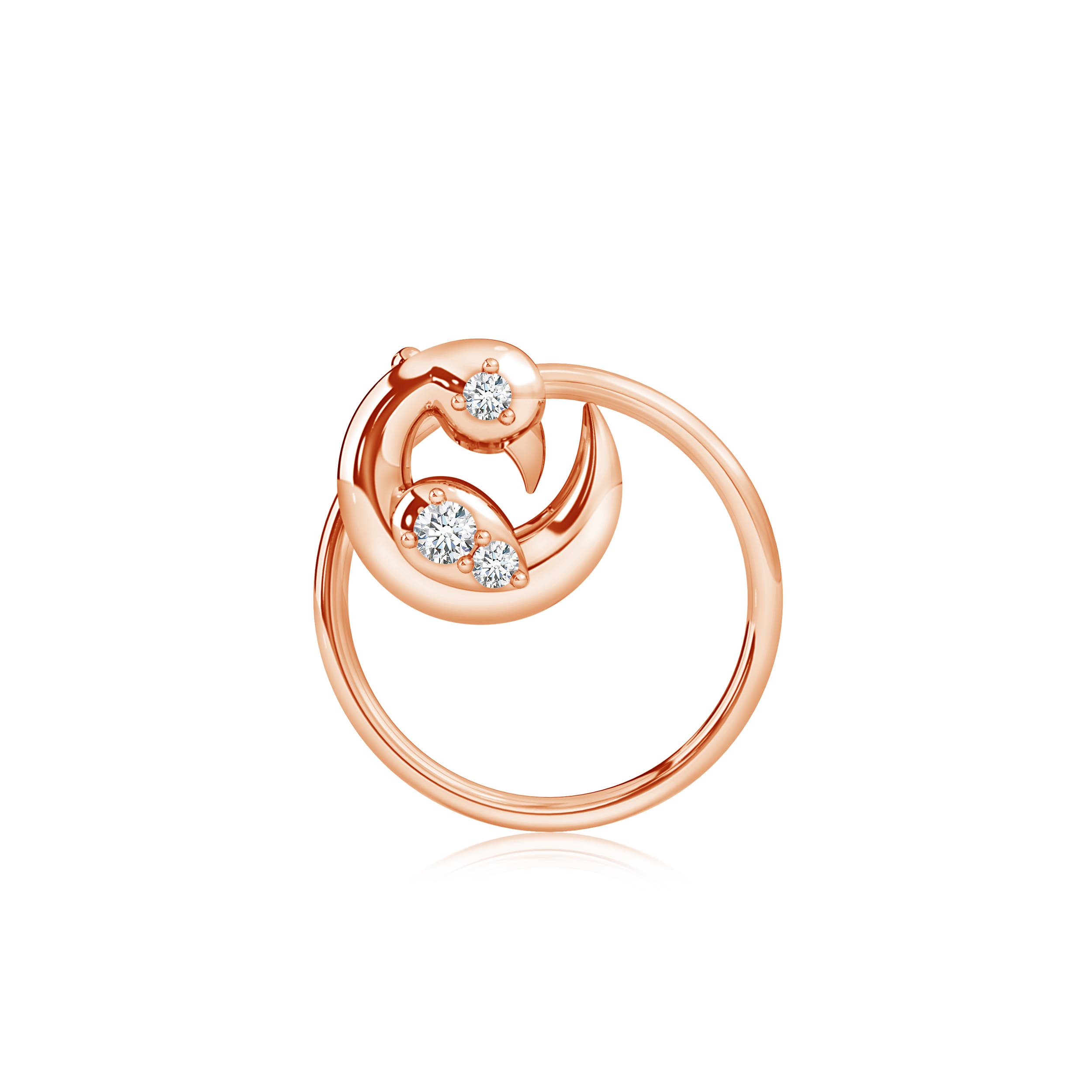 G, VS2 / 0.02 CT / 14 KT Rose Gold