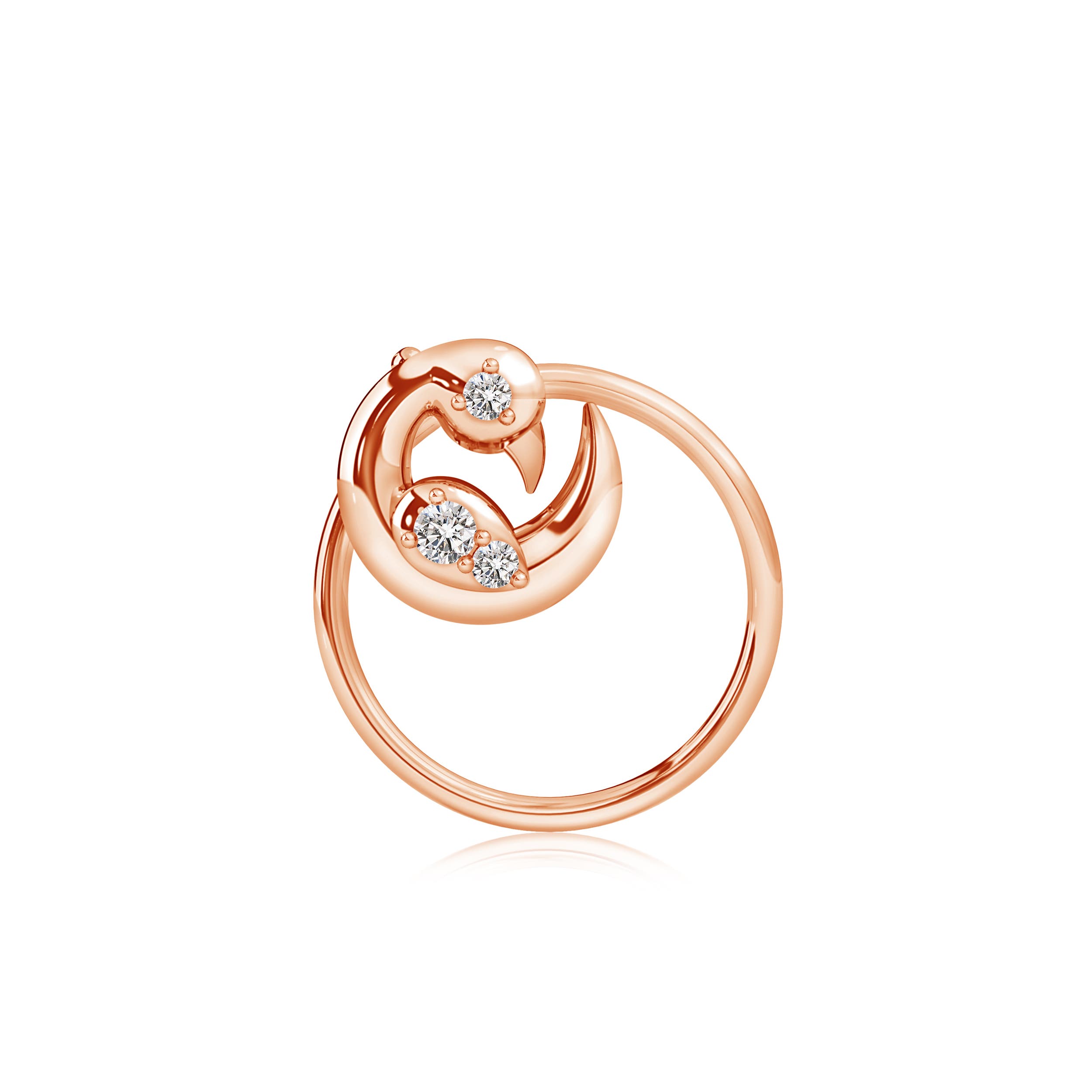 I-J, I1-I2 / 0.02 CT / 14 KT Rose Gold