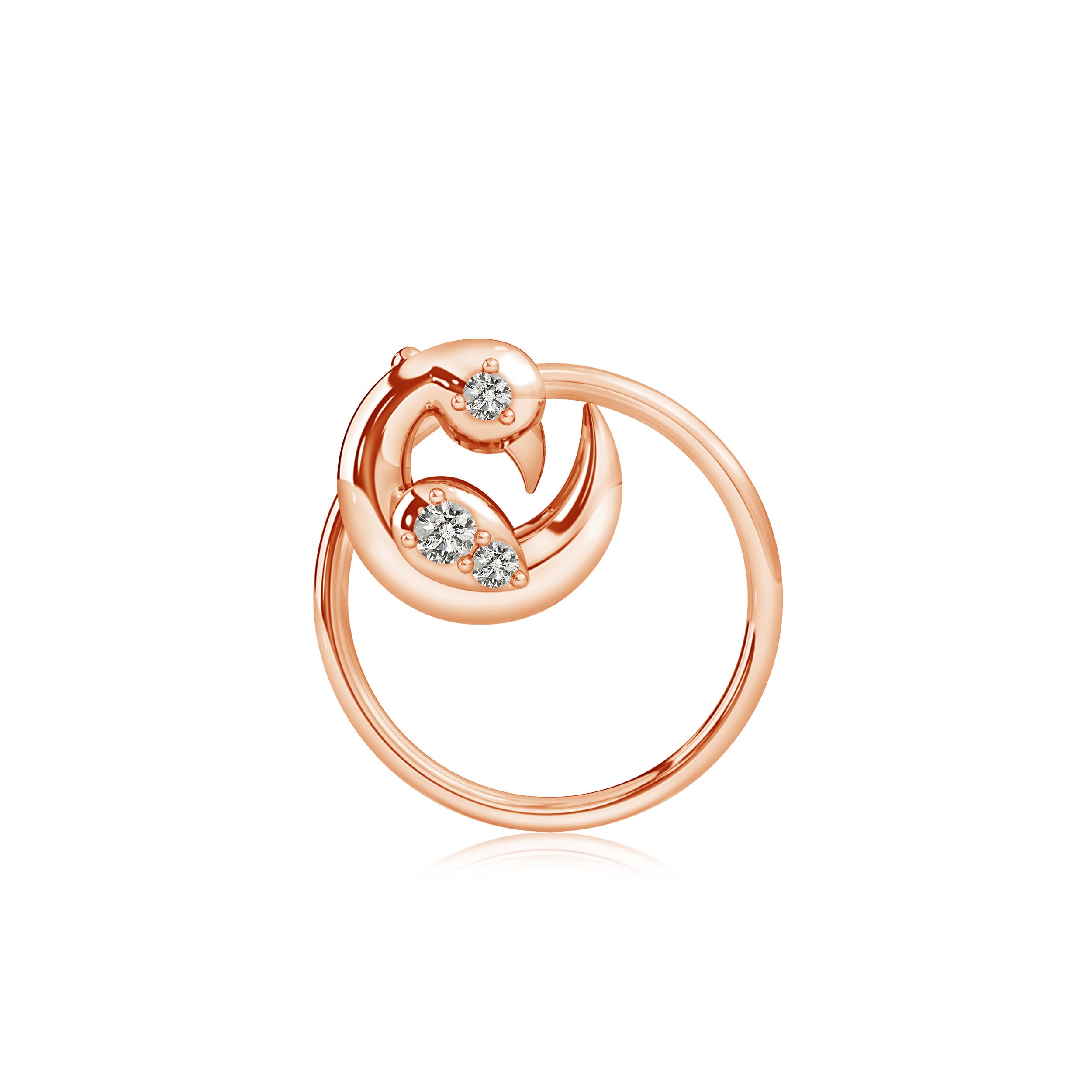 K, I3 / 0.02 CT / 14 KT Rose Gold