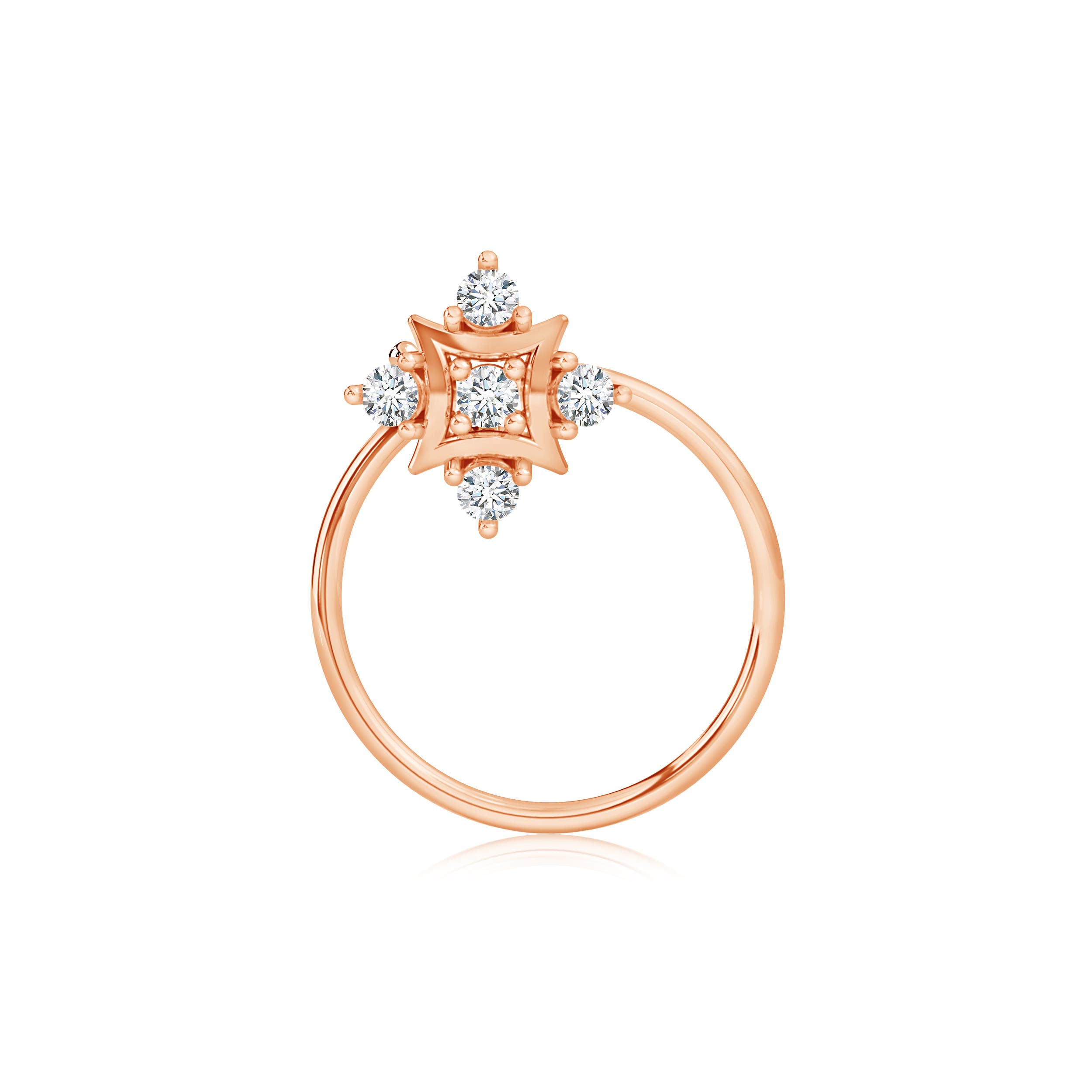 G, VS2 / 0.05 CT / 14 KT Rose Gold