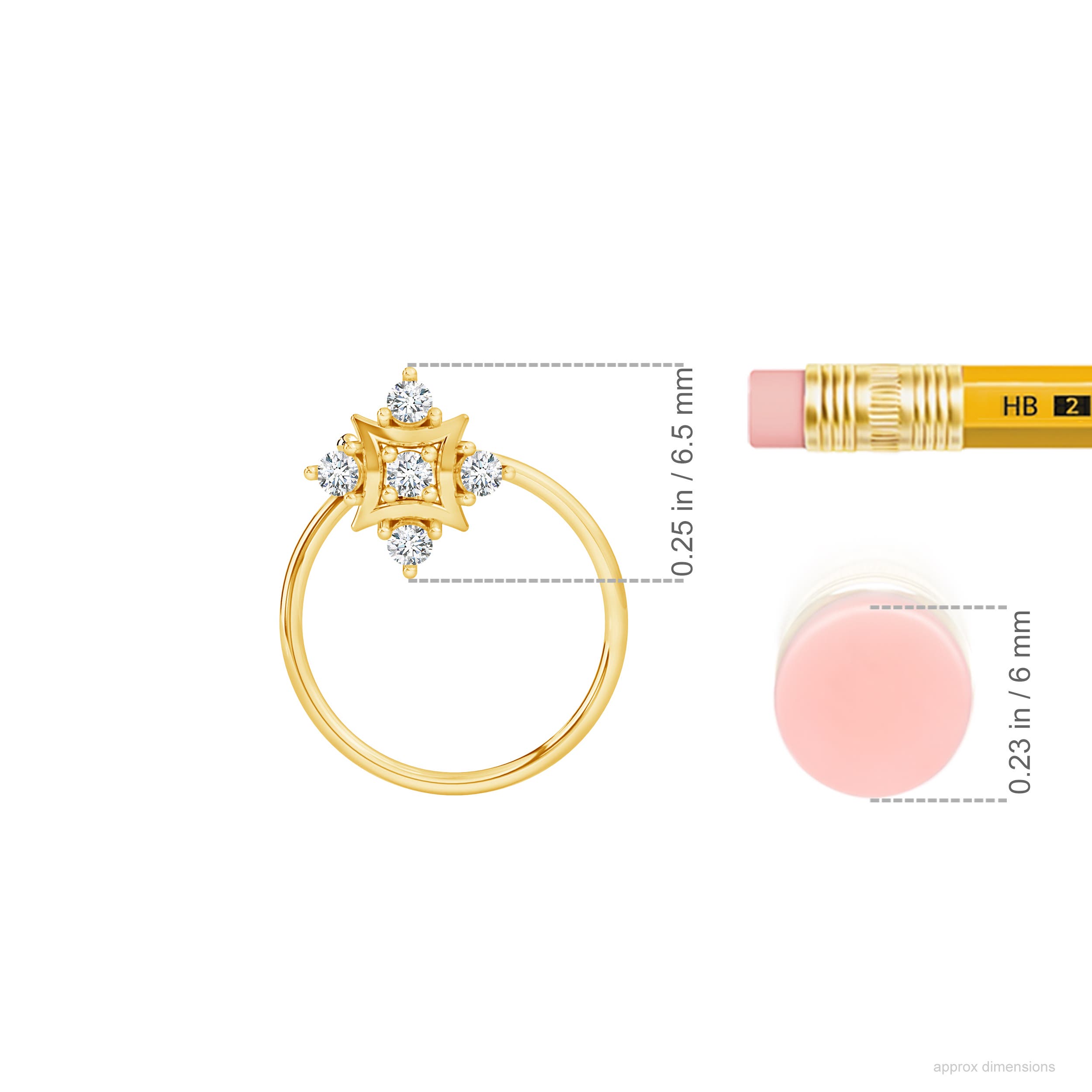 G, VS2 / 0.05 CT / 14 KT Yellow Gold