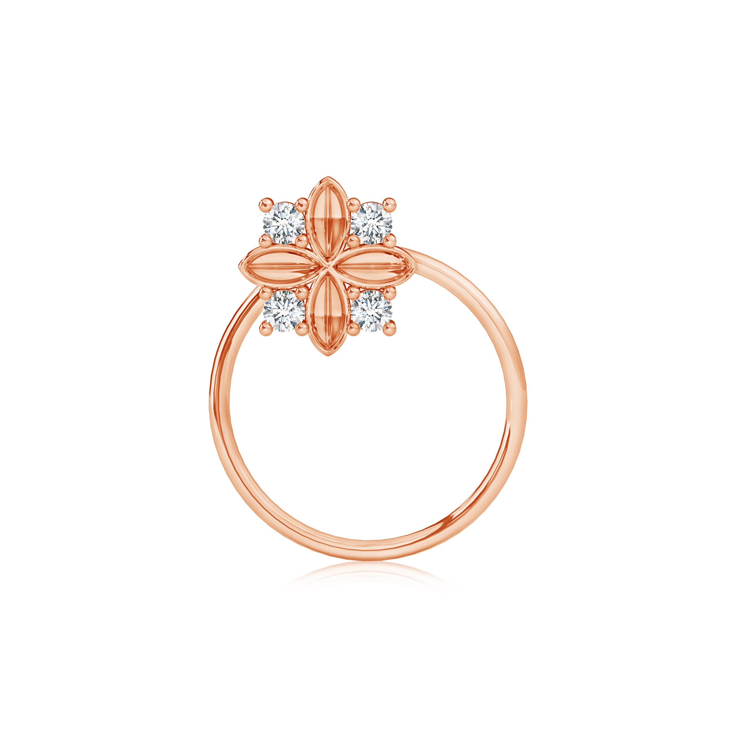 G, VS2 / 0.04 CT / 14 KT Rose Gold