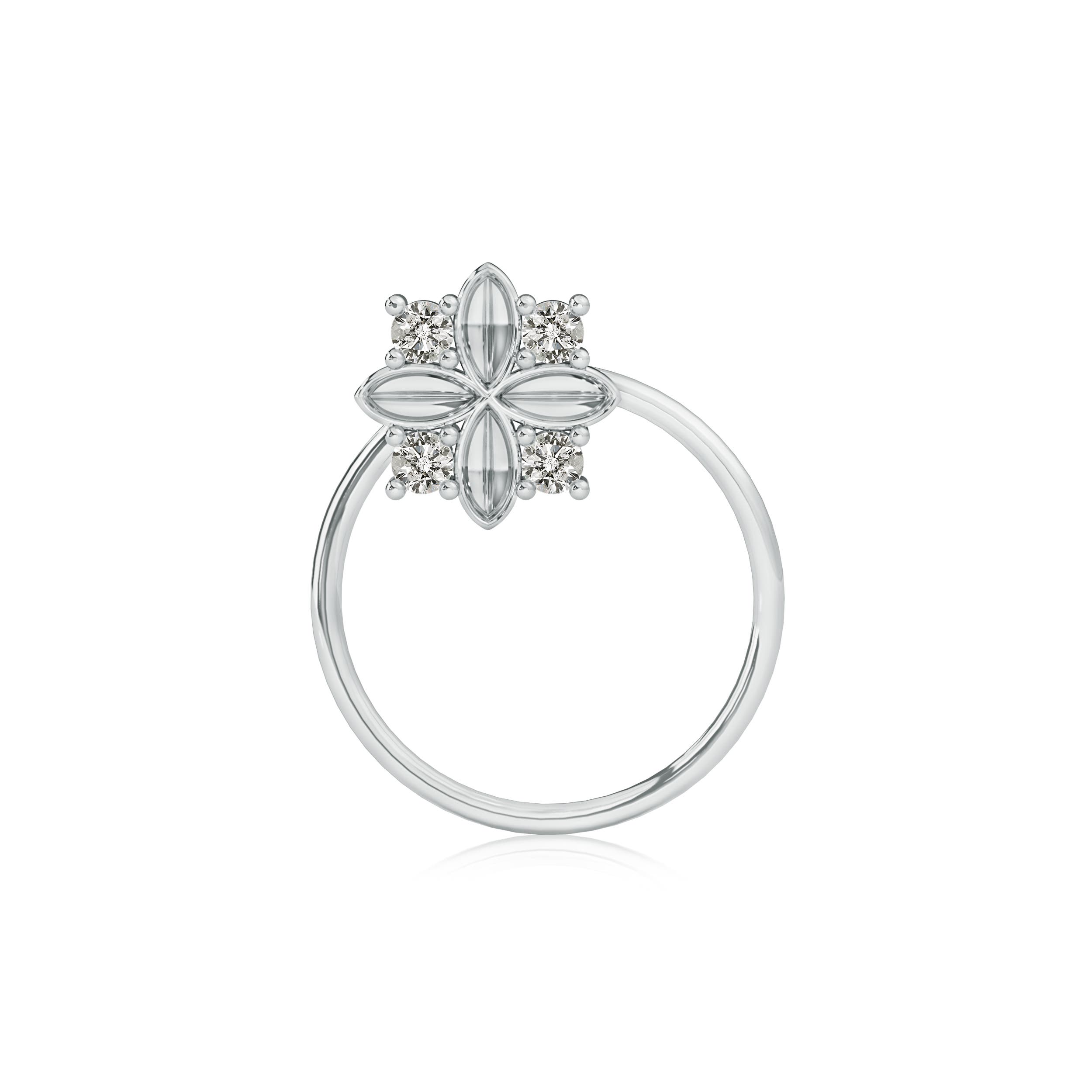 K, I3 / 0.04 CT / 14 KT White Gold