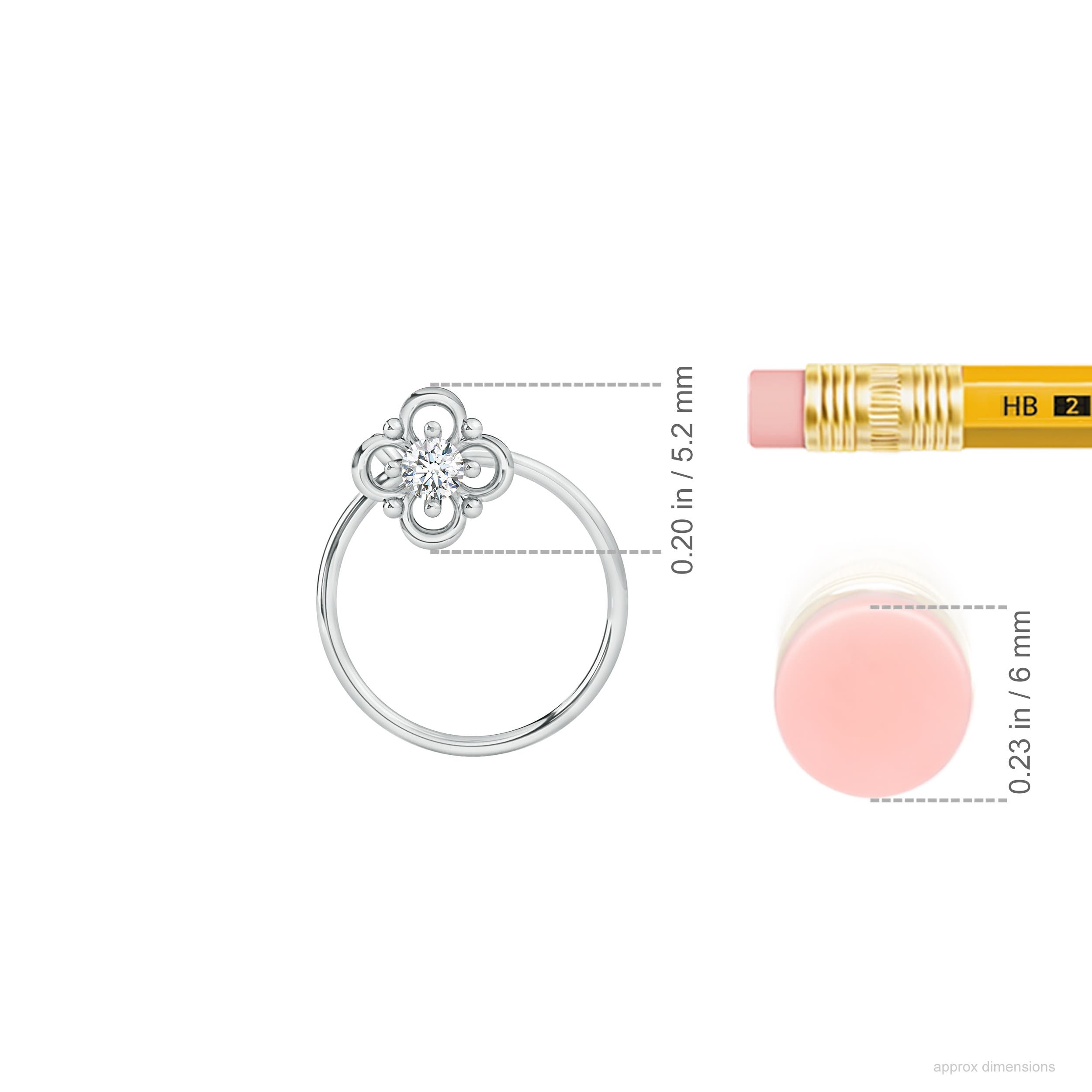 G, VS2 / 0.04 CT / 14 KT White Gold