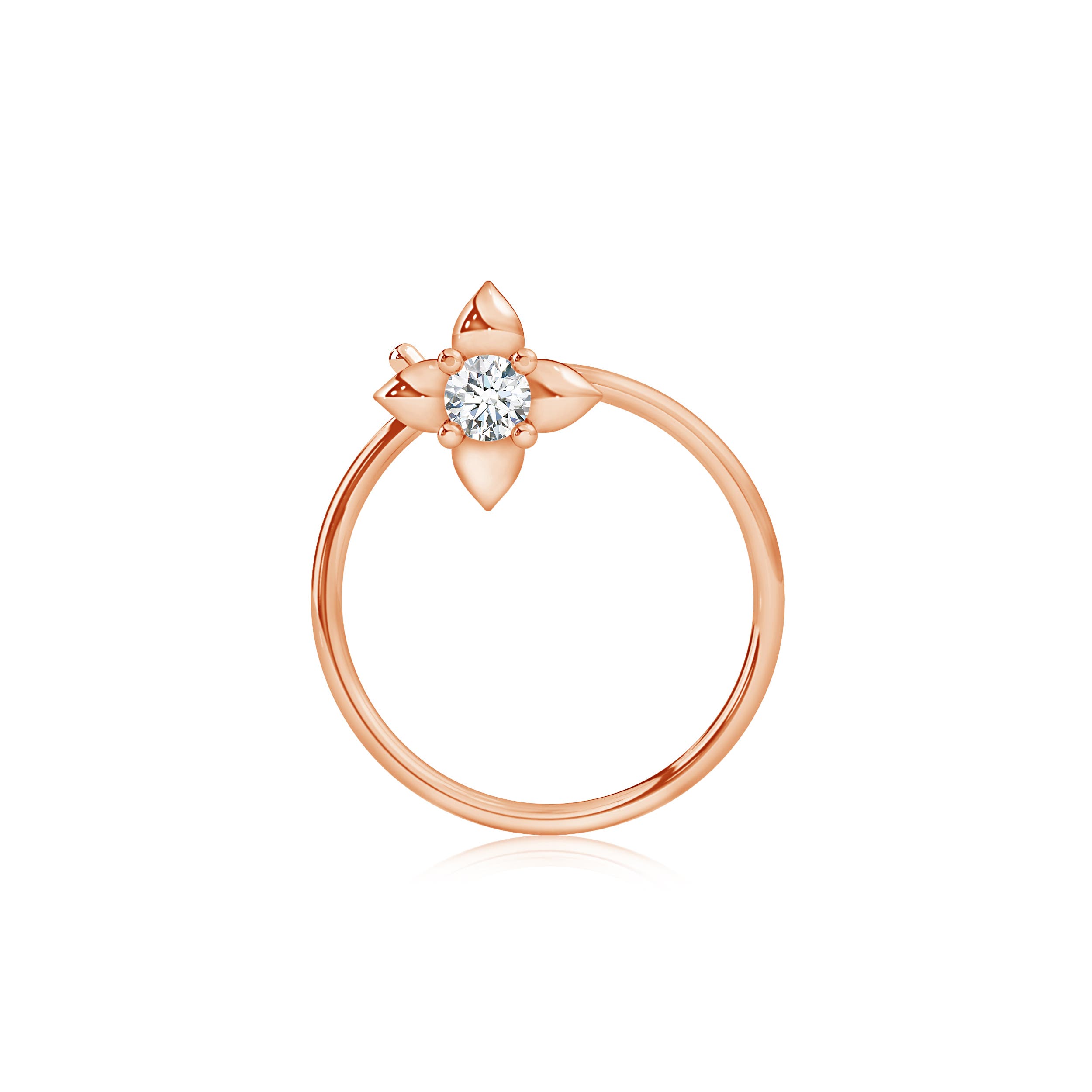 G, VS2 / 0.03 CT / 14 KT Rose Gold