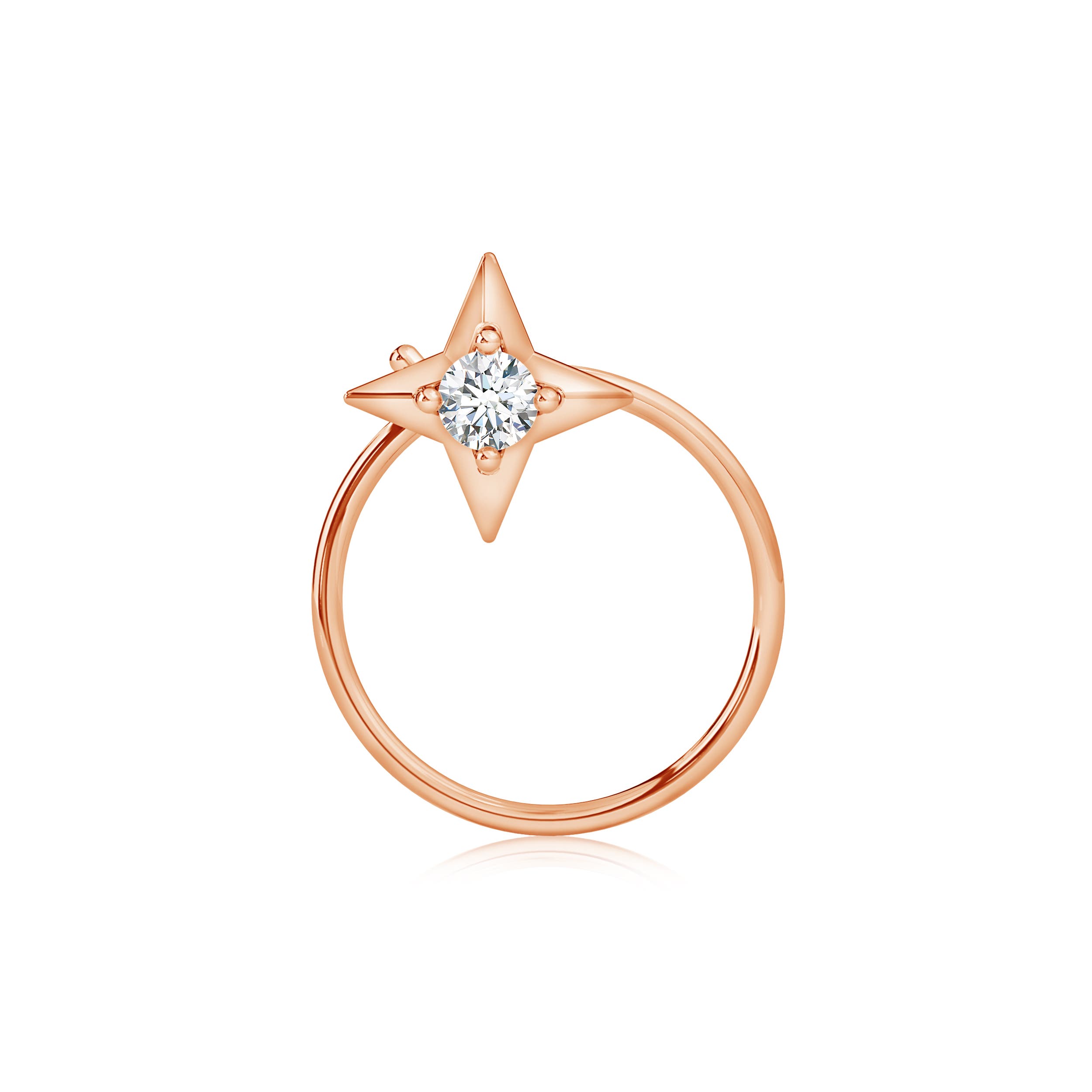 G, VS2 / 0.04 CT / 14 KT Rose Gold