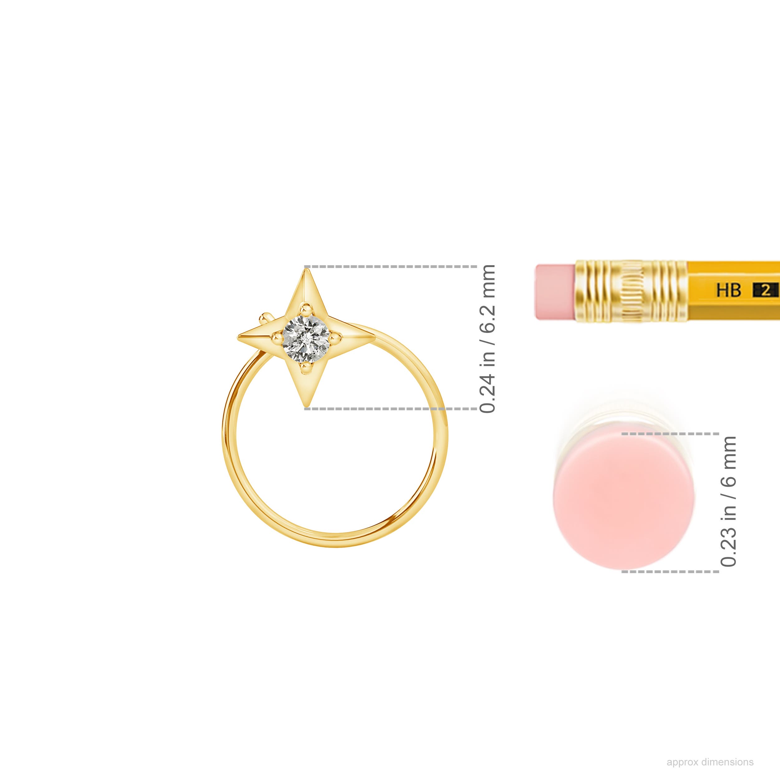 K, I3 / 0.04 CT / 14 KT Yellow Gold