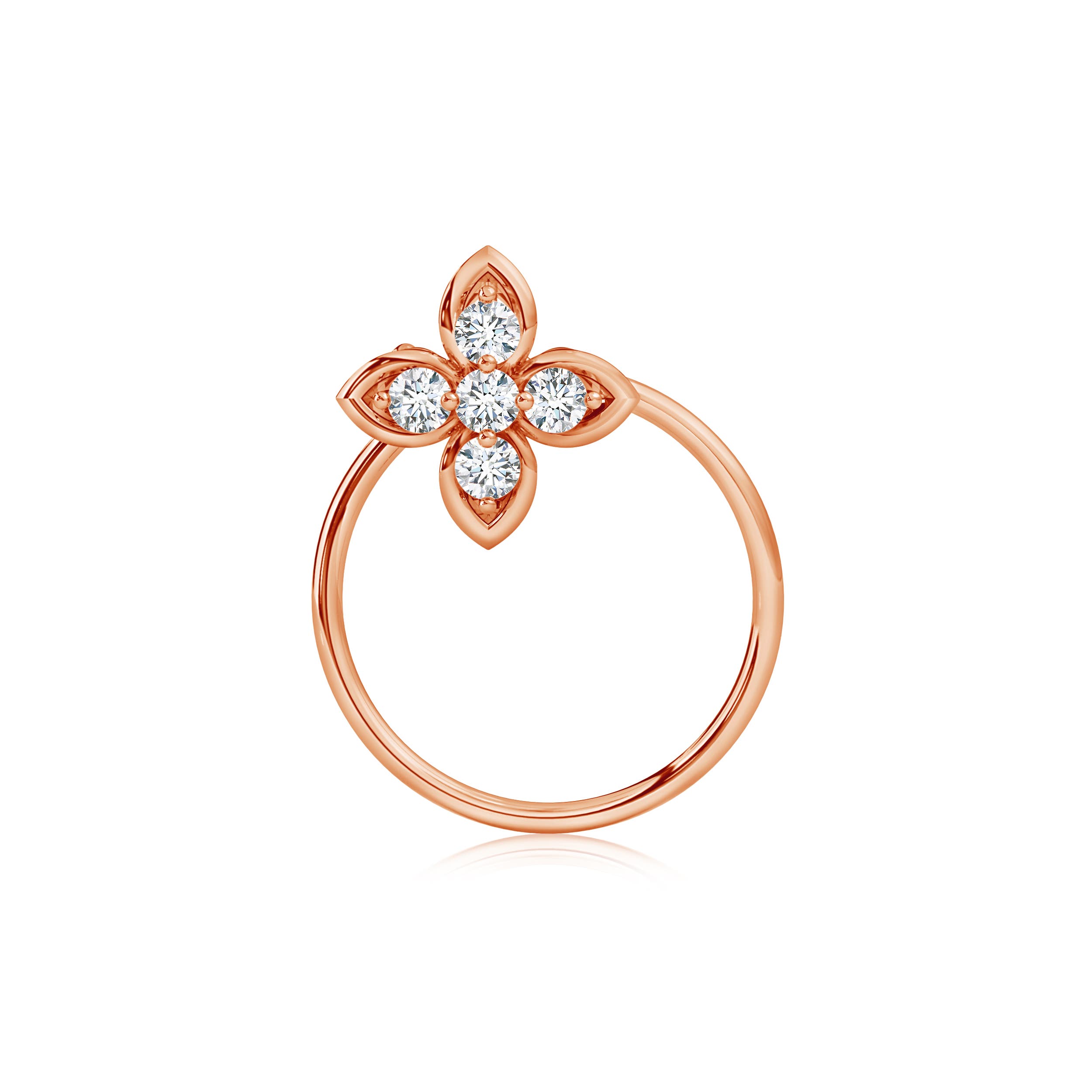 G, VS2 / 0.05 CT / 14 KT Rose Gold