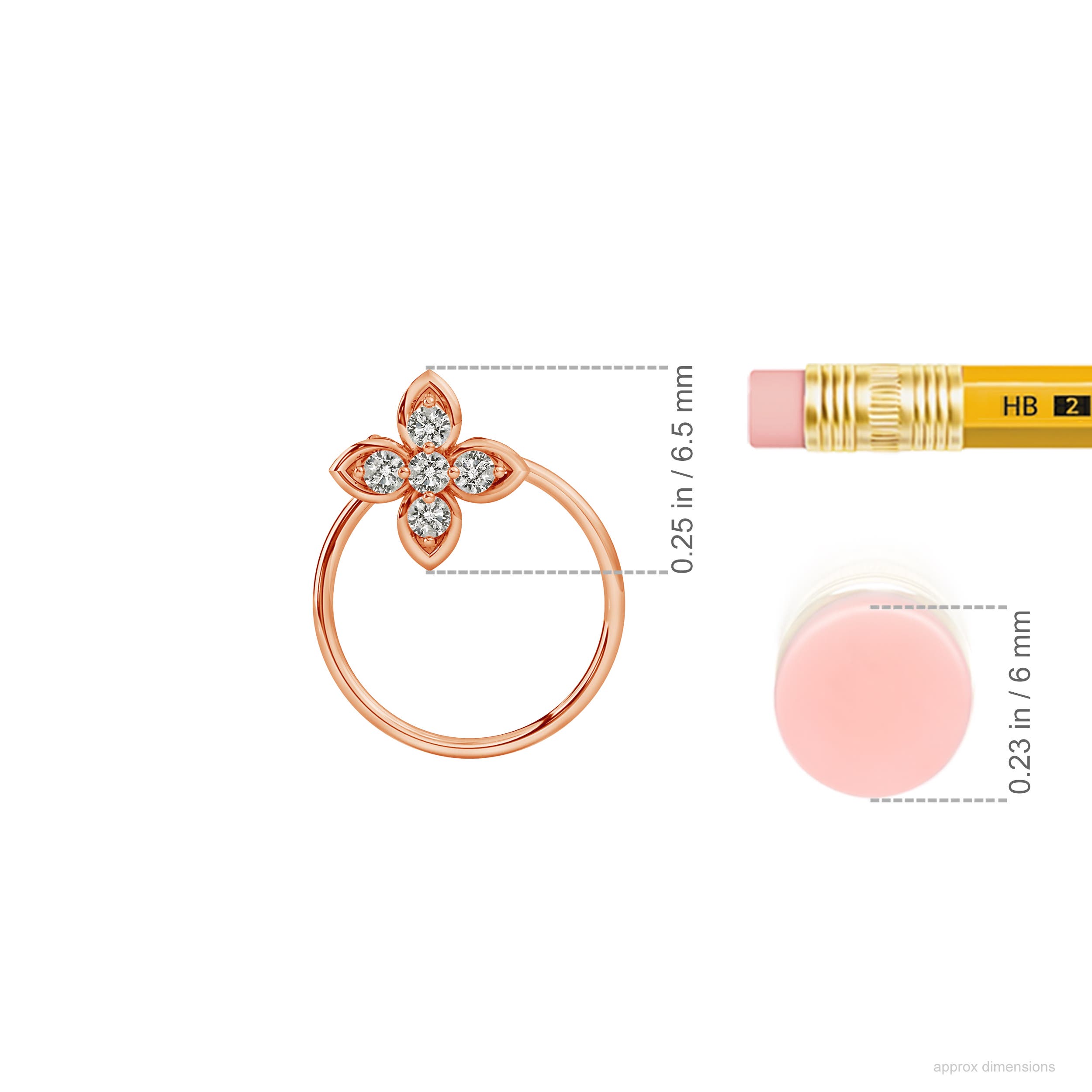 K, I3 / 0.05 CT / 14 KT Rose Gold