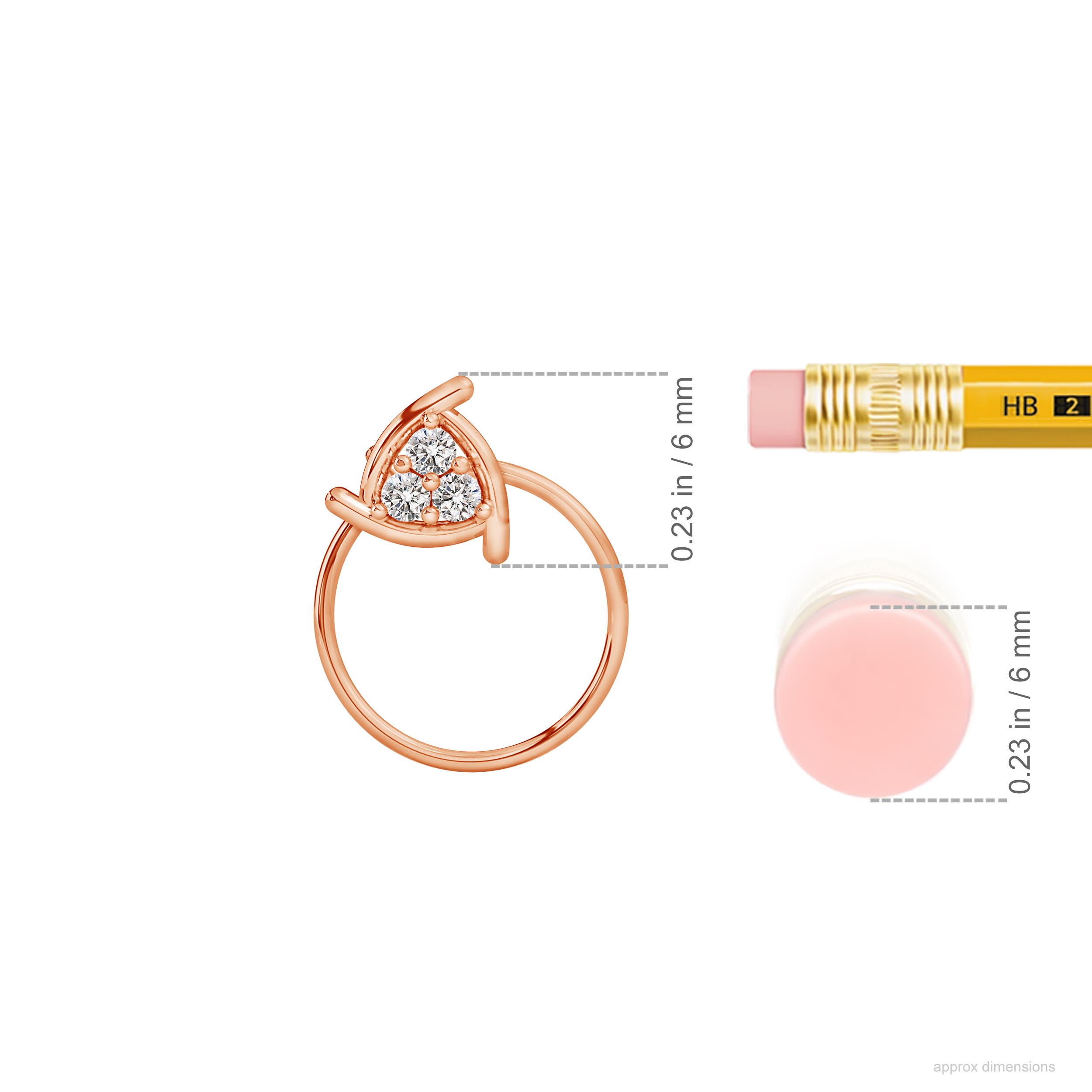 I-J, I1-I2 / 0.04 CT / 14 KT Rose Gold