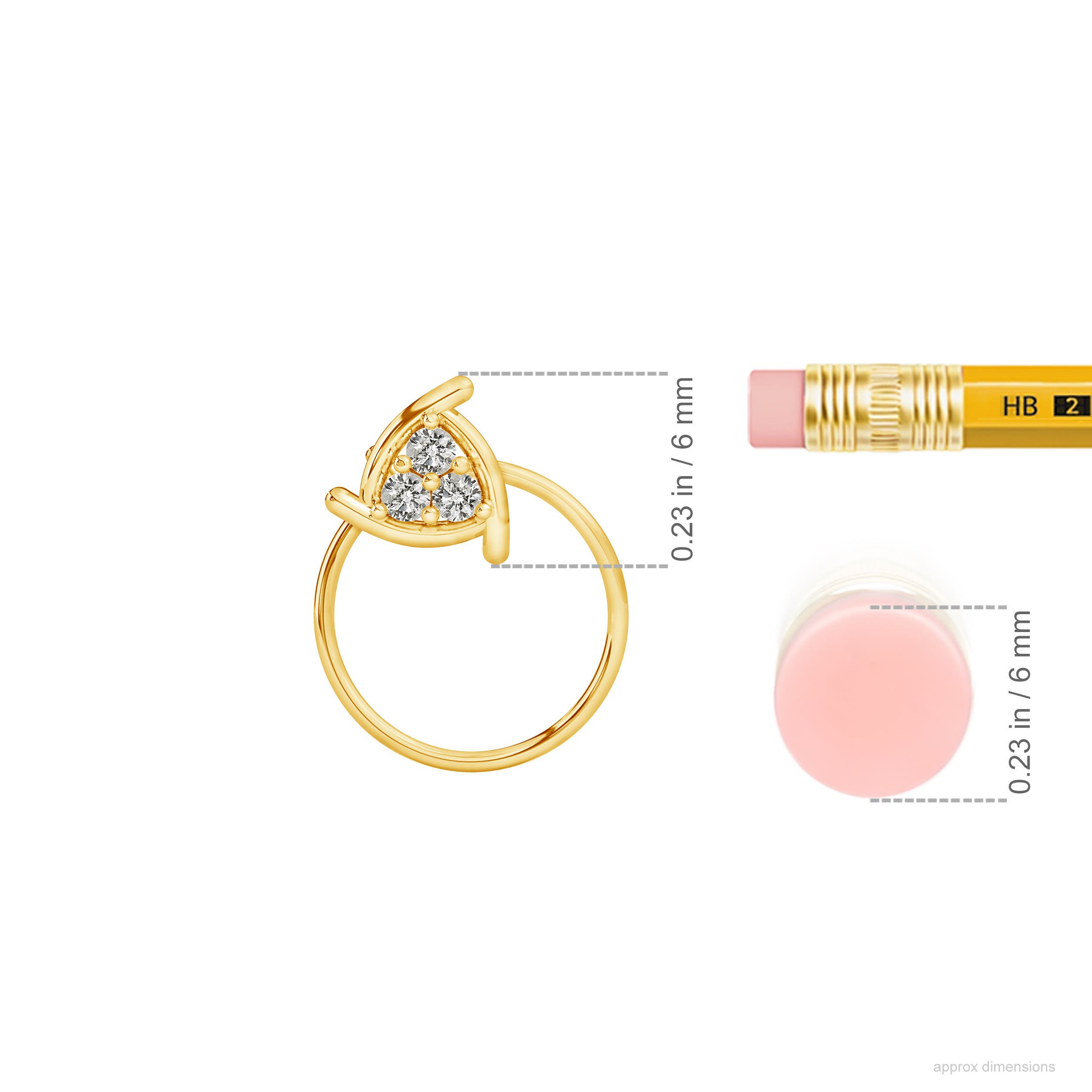 K, I3 / 0.04 CT / 14 KT Yellow Gold