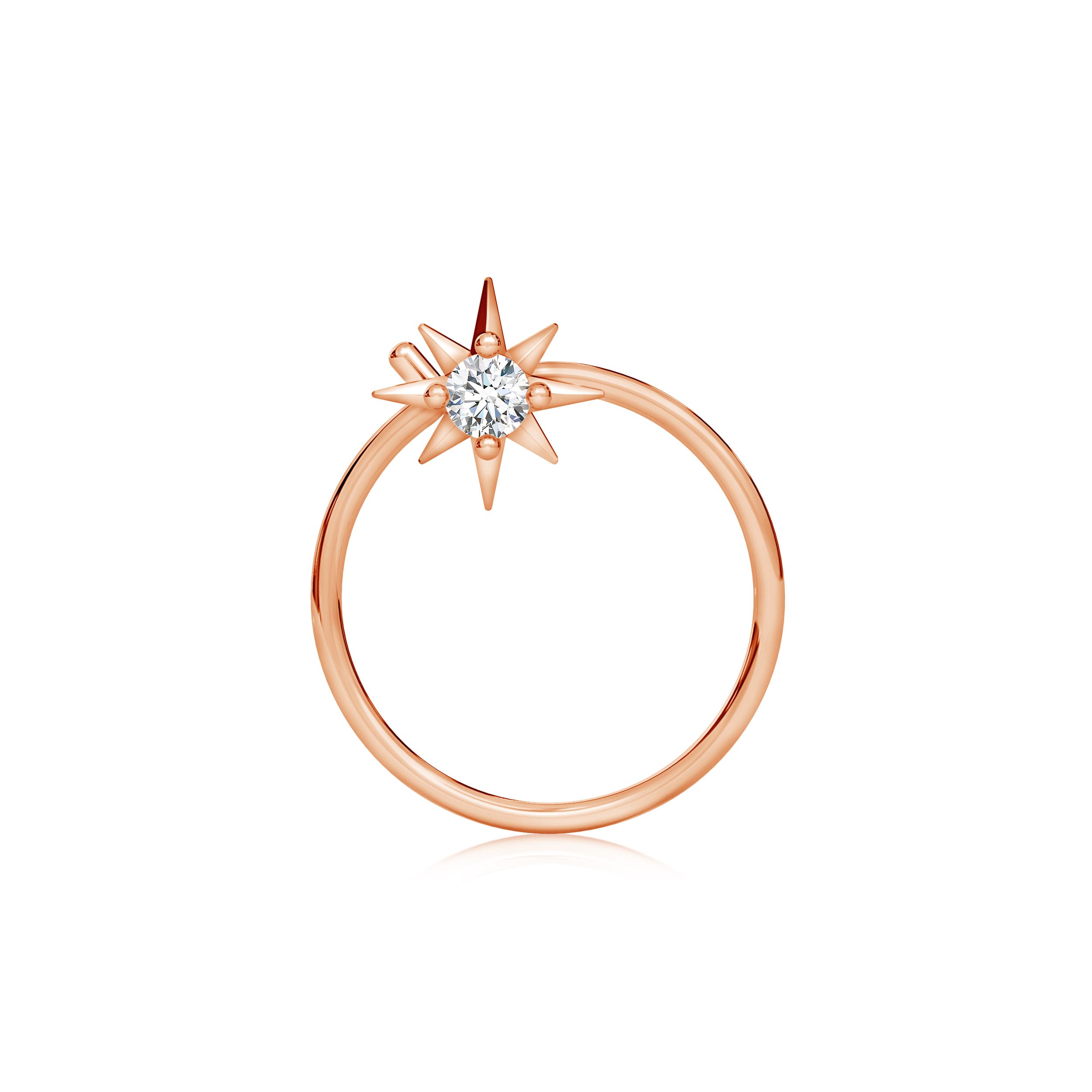 G, VS2 / 0.03 CT / 14 KT Rose Gold