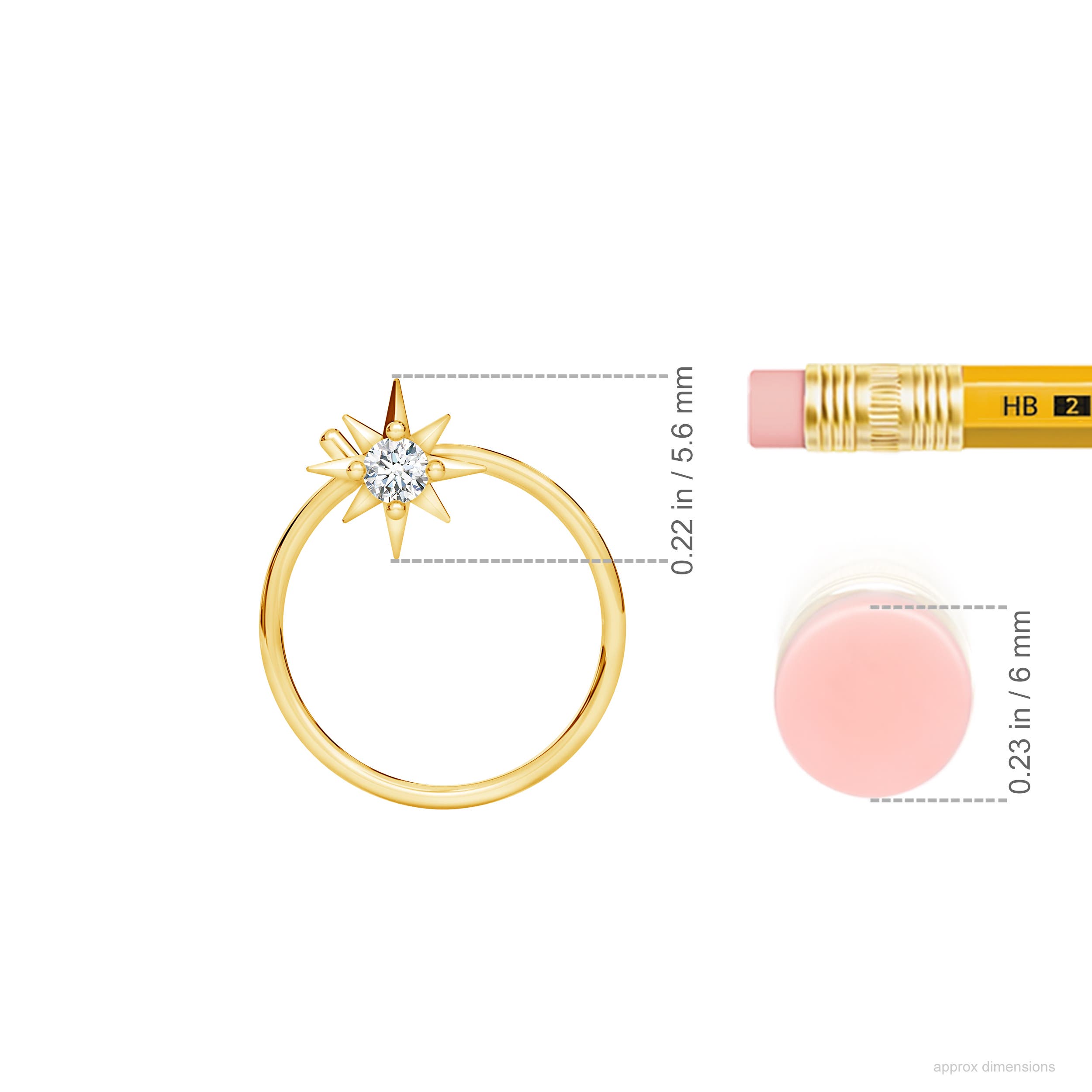 G, VS2 / 0.03 CT / 14 KT Yellow Gold