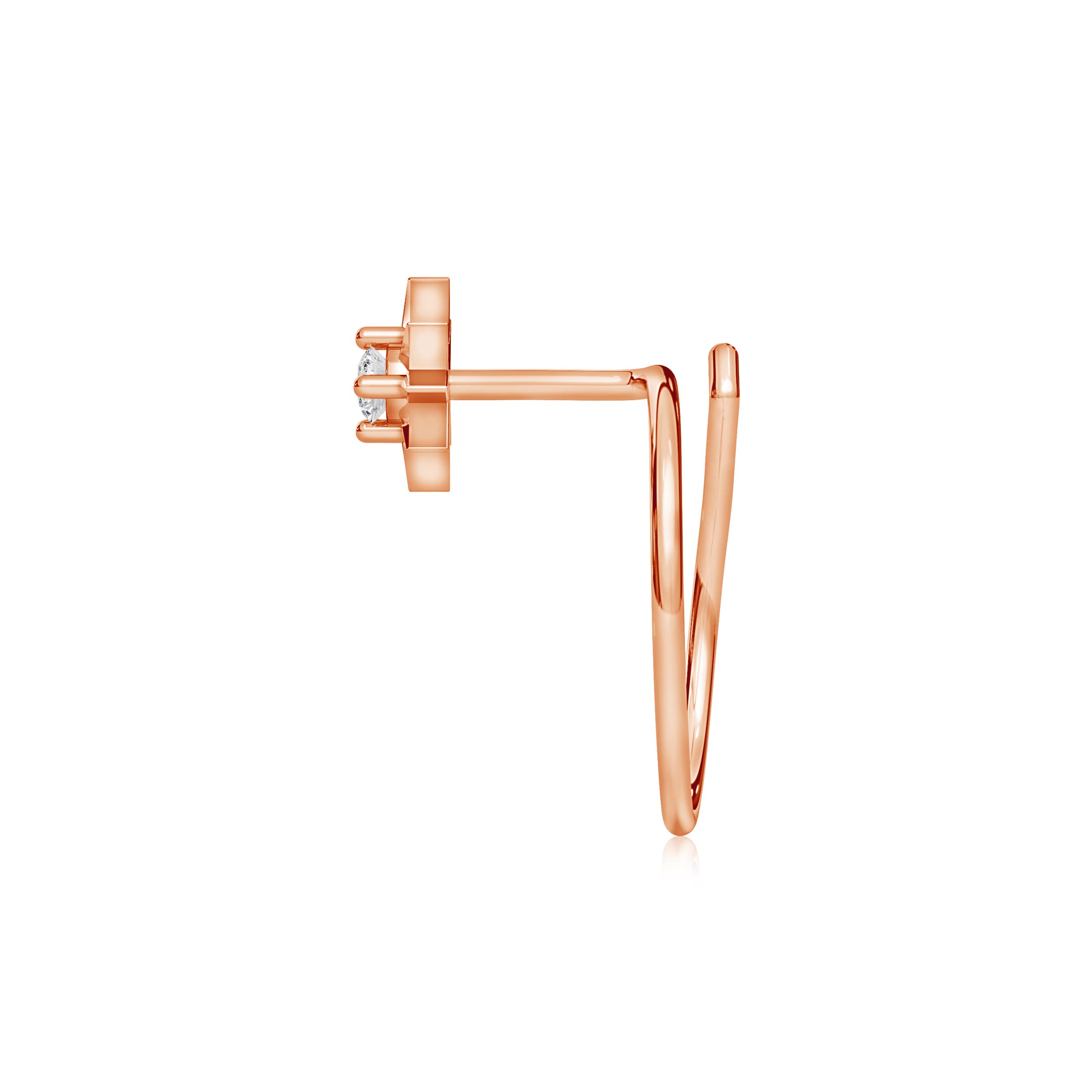 H, SI2 / 0.03 CT / 14 KT Rose Gold