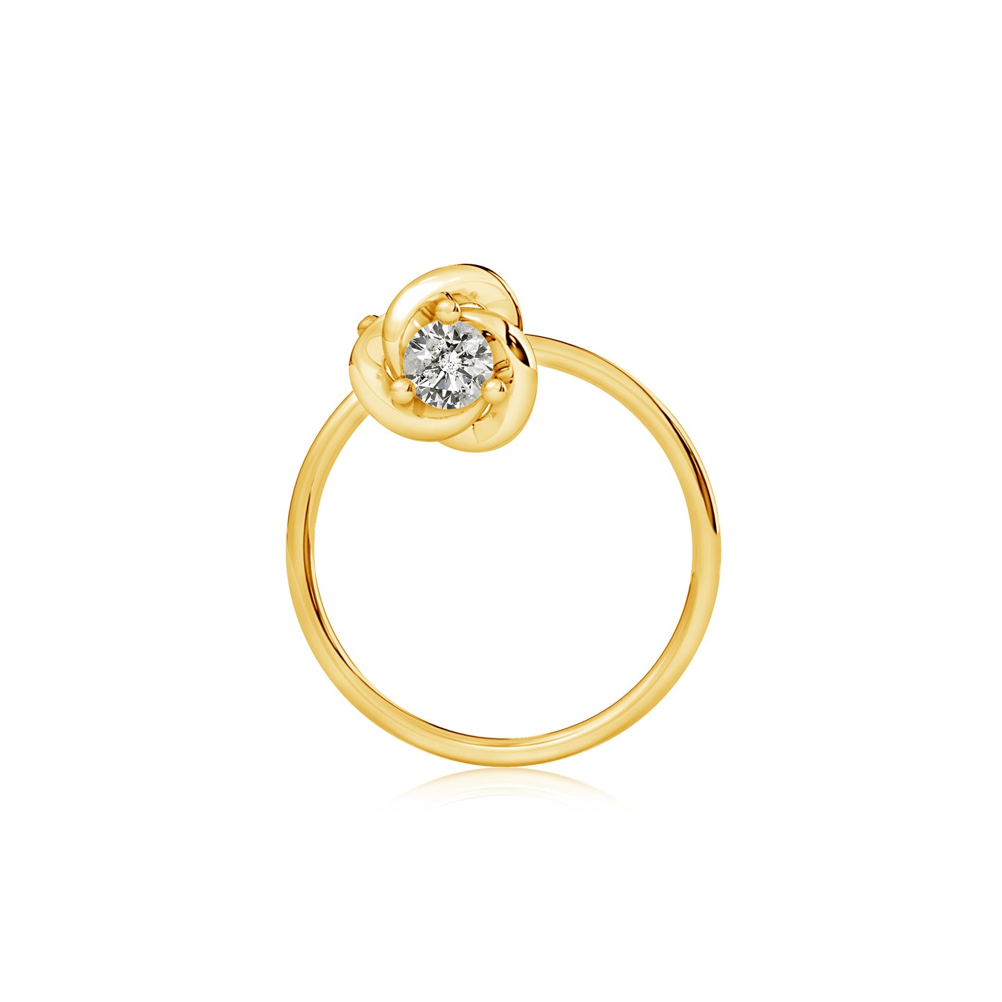 Rose Flower Solitaire Natural Diamond Nose Pin