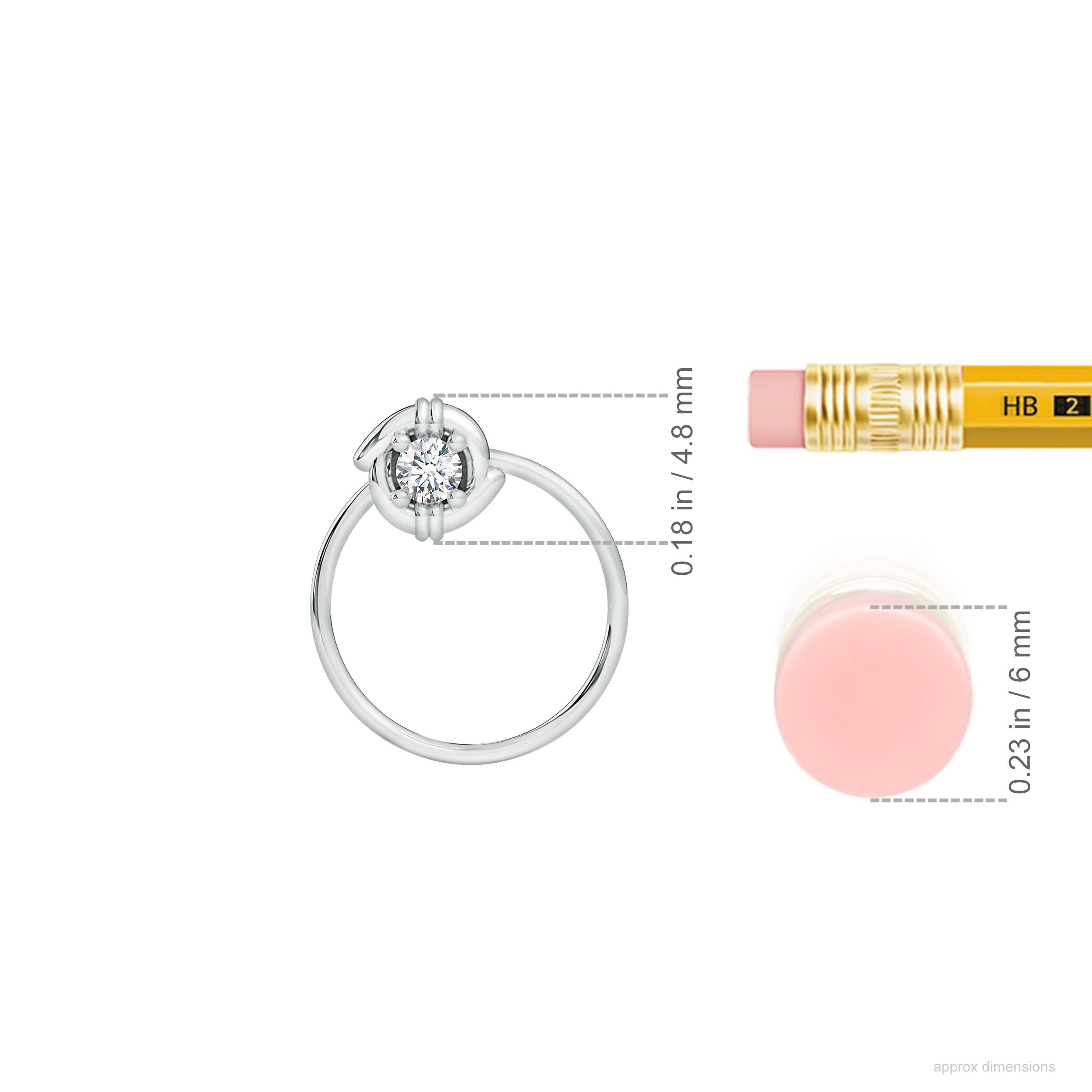 G, VS2 / 0.04 CT / 14 KT White Gold