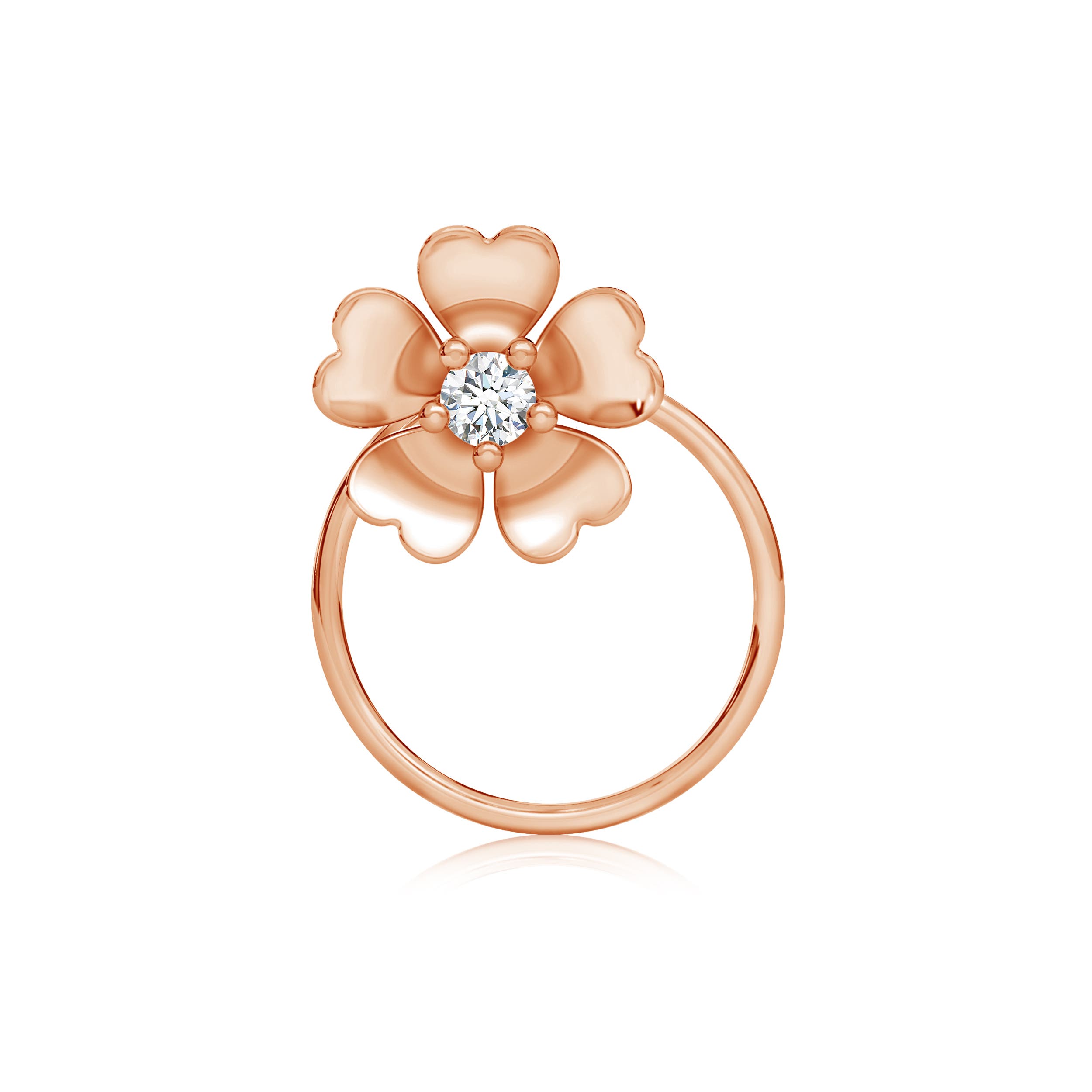 G, VS2 / 0.04 CT / 14 KT Rose Gold