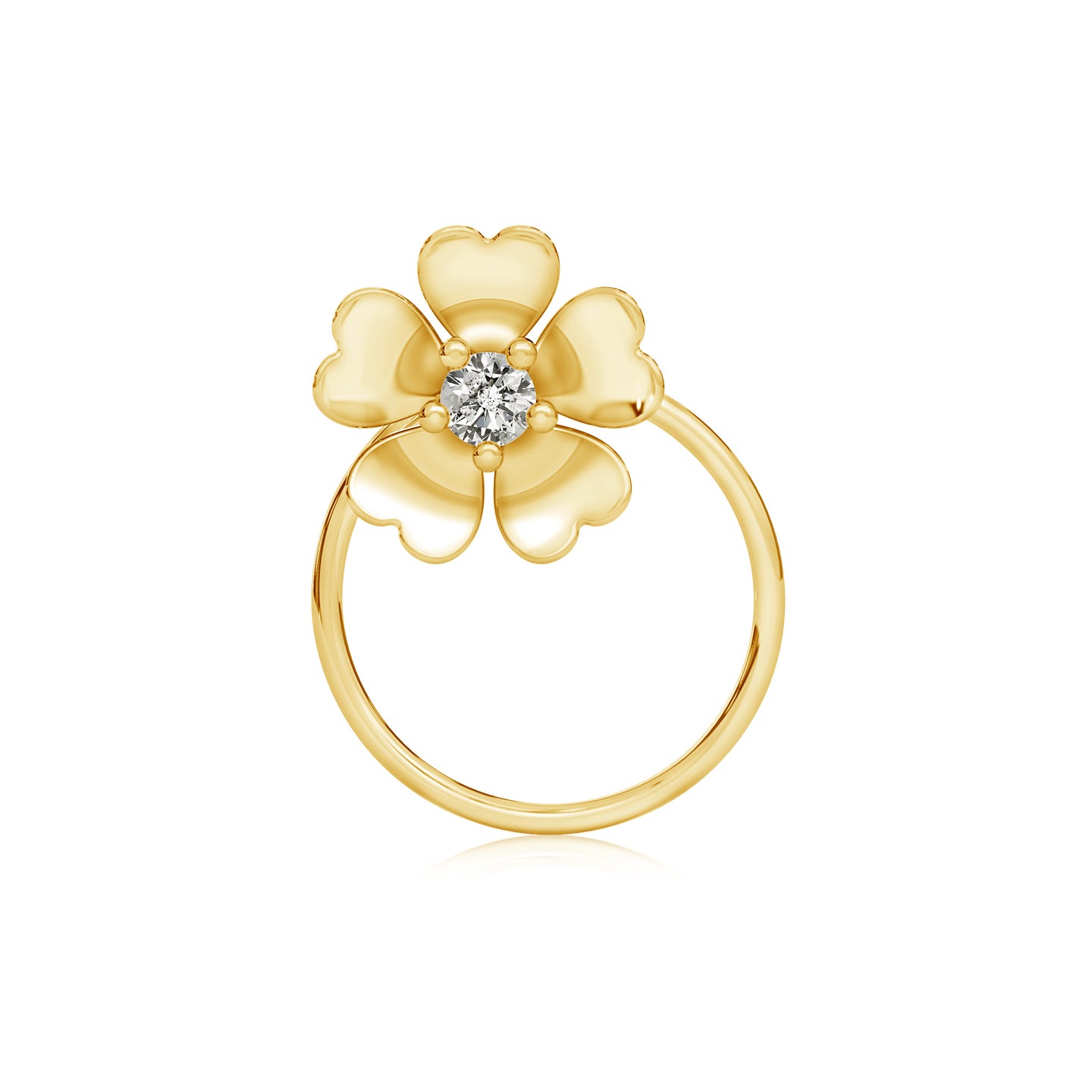Cosmos Flower Solitaire Natural Diamond Nose Pin