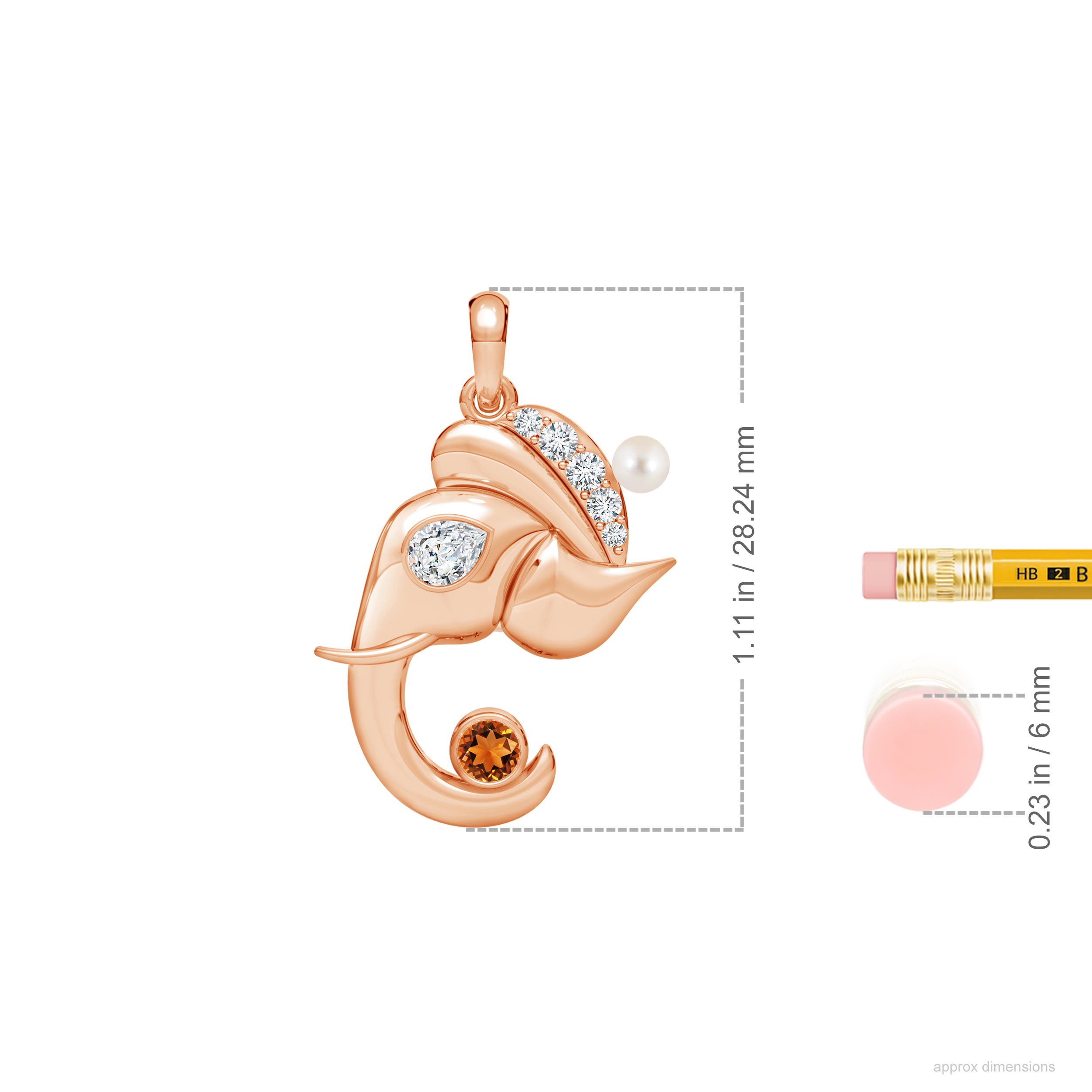 AAAA / 0.62 CT / 14 KT Rose Gold