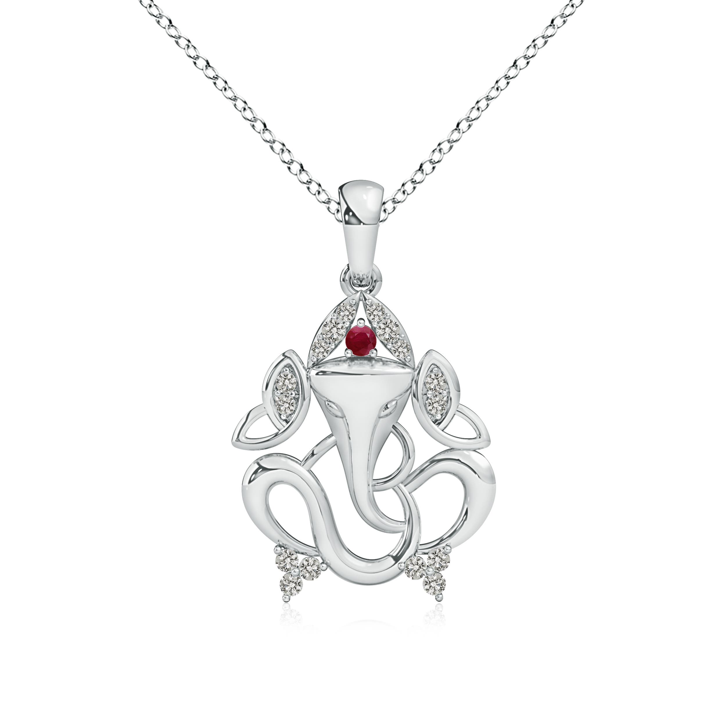 A - Ruby / 0.23 CT / 14 KT White Gold