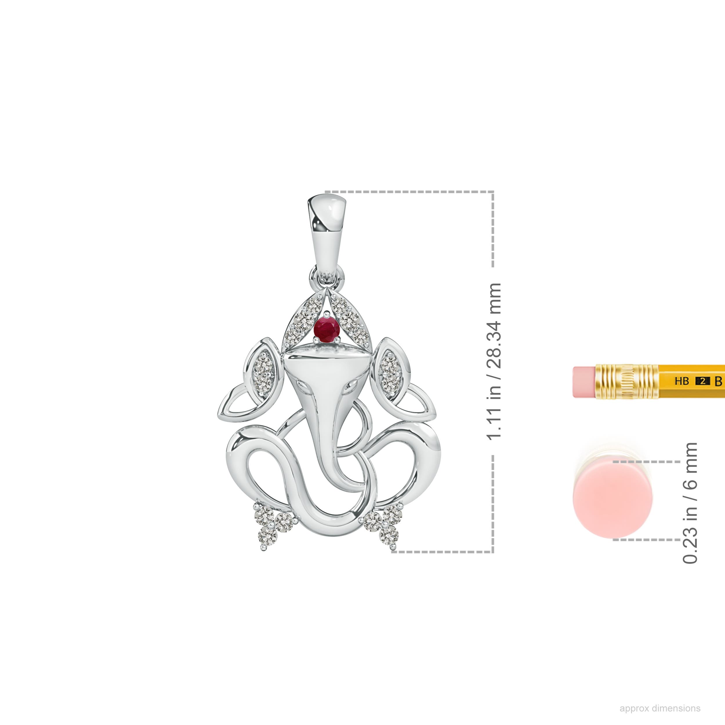 A - Ruby / 0.23 CT / 14 KT White Gold