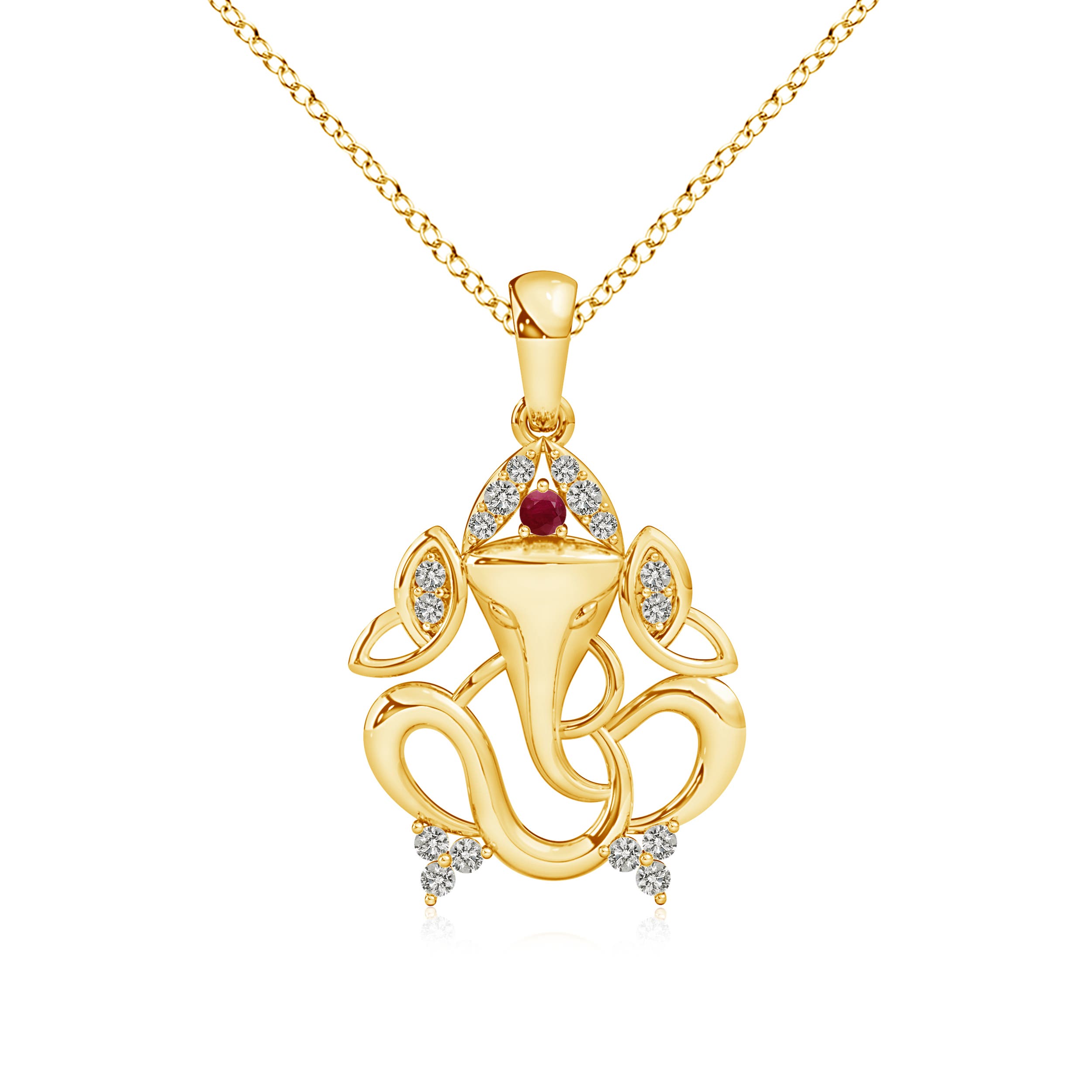 A - Ruby / 0.23 CT / 14 KT Yellow Gold