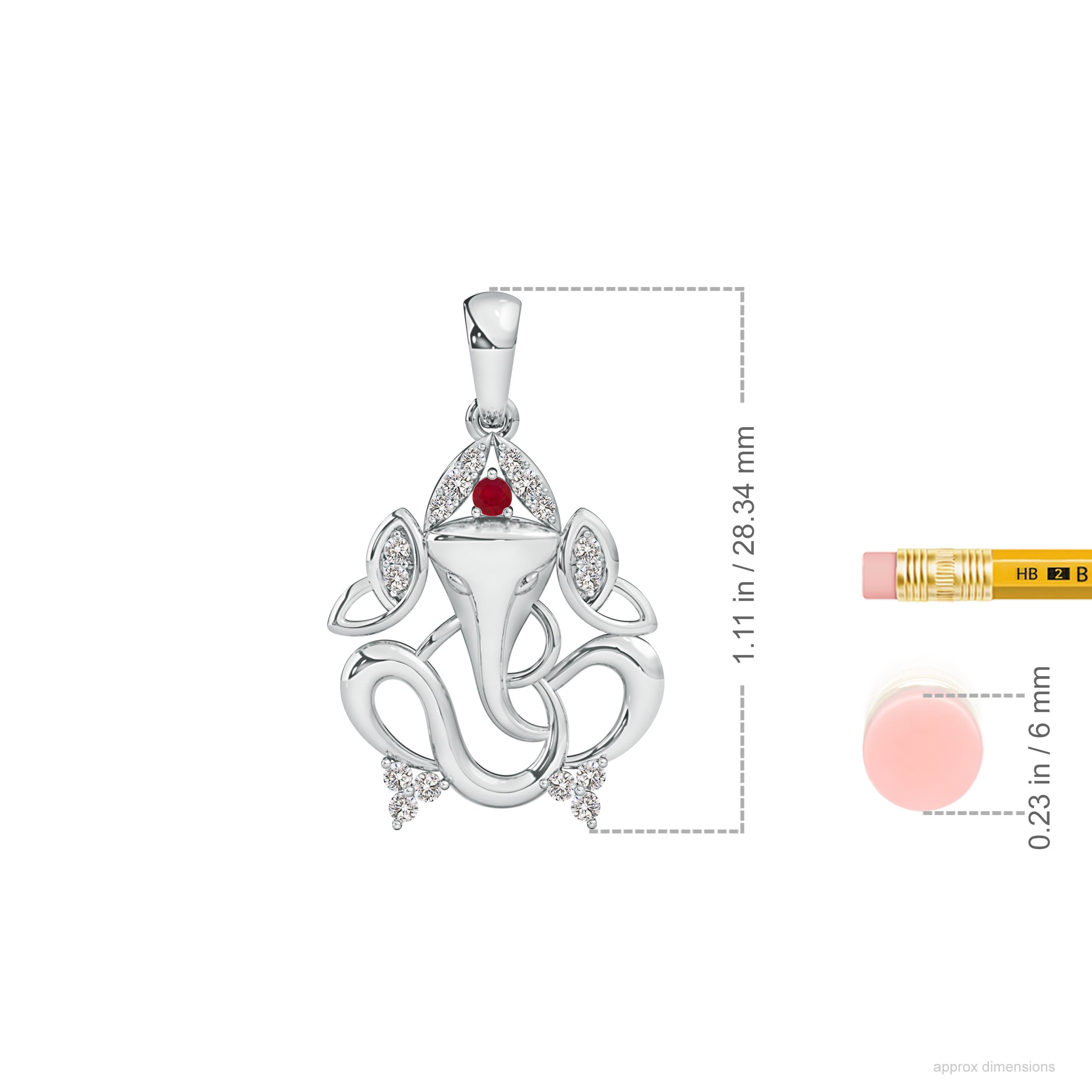 AA - Ruby / 0.23 CT / 14 KT White Gold