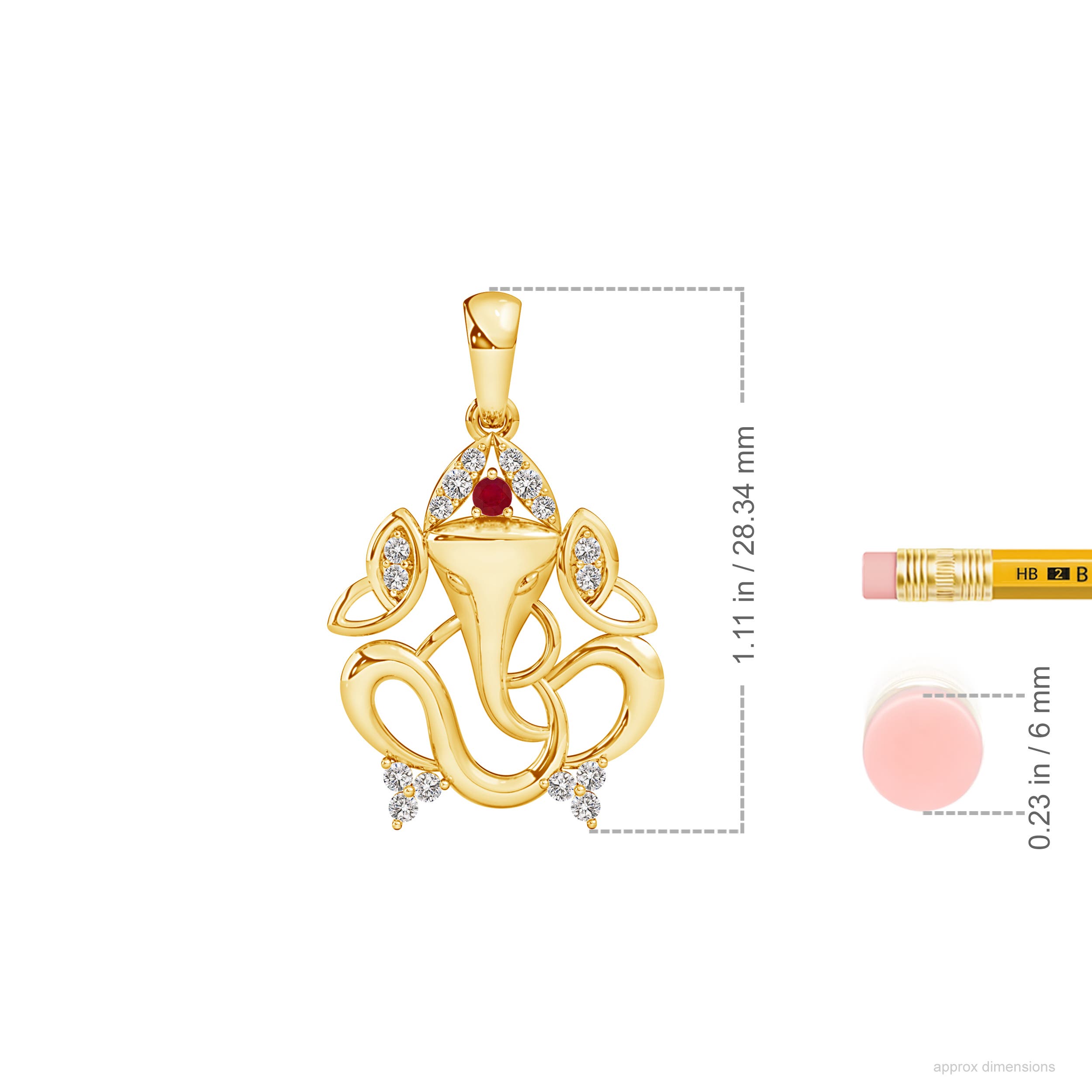 AA - Ruby / 0.23 CT / 14 KT Yellow Gold