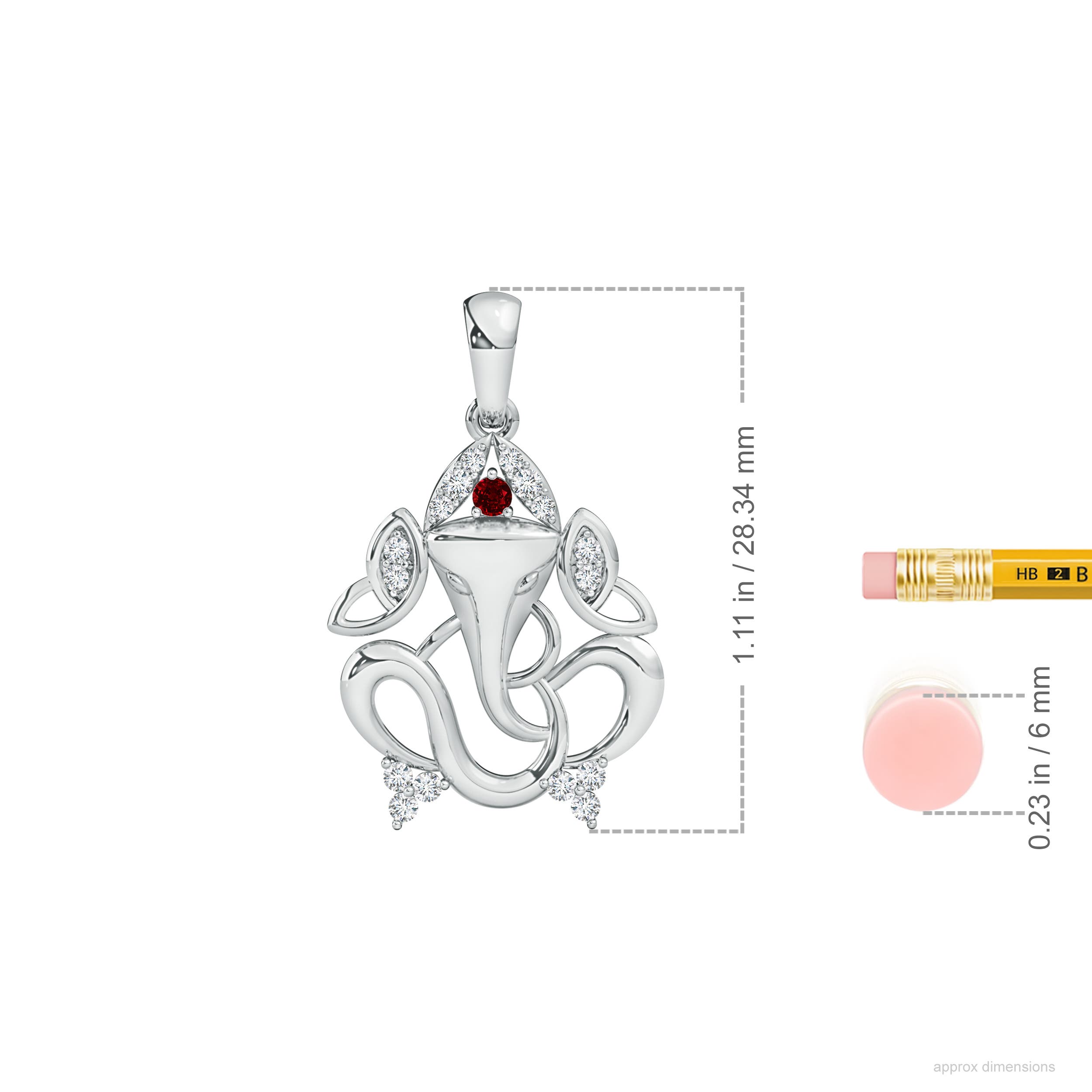 AAAA - Ruby / 0.23 CT / 14 KT White Gold